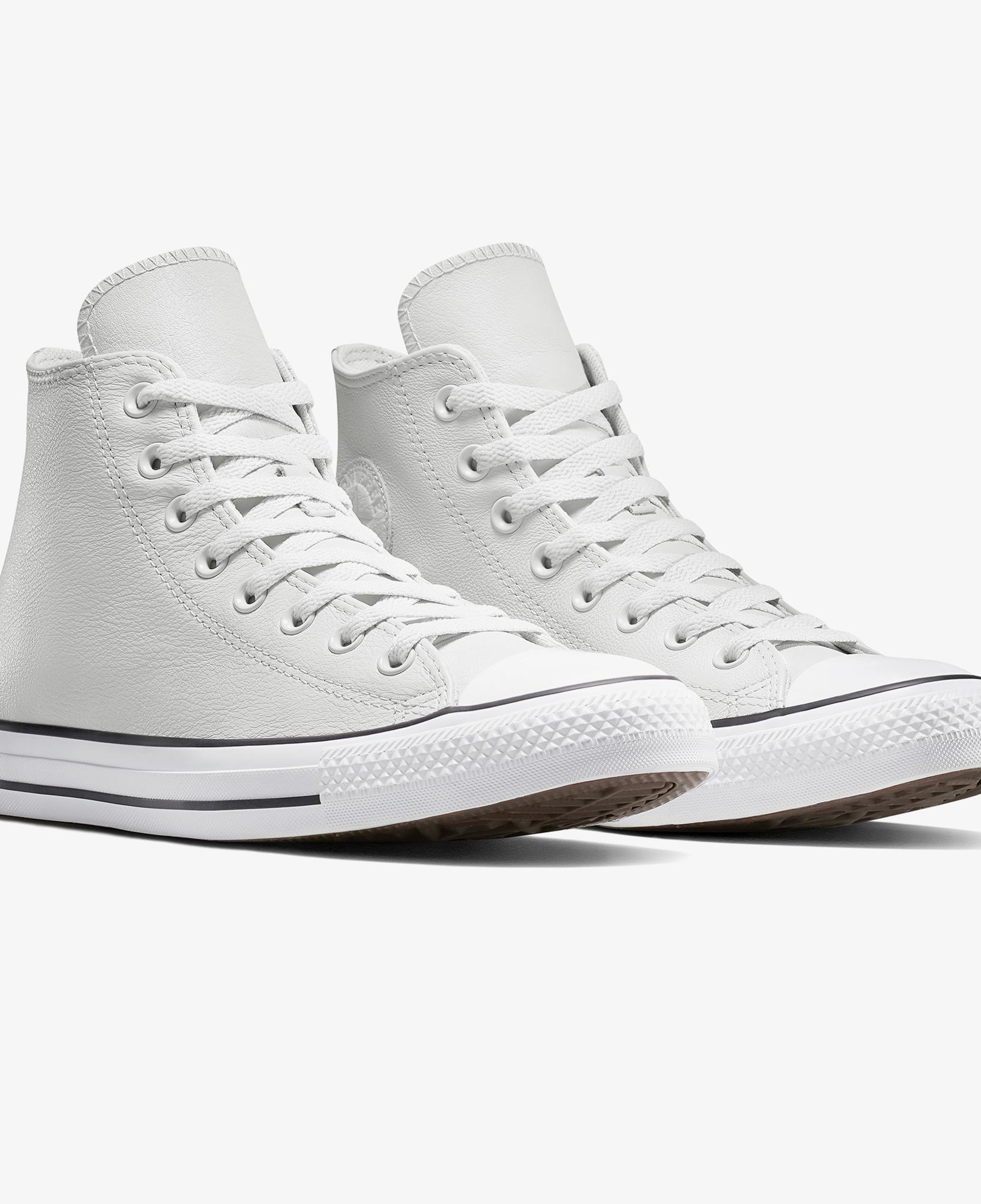 Converse Chuck Taylor All Star Leather Unisex Gri Sneaker