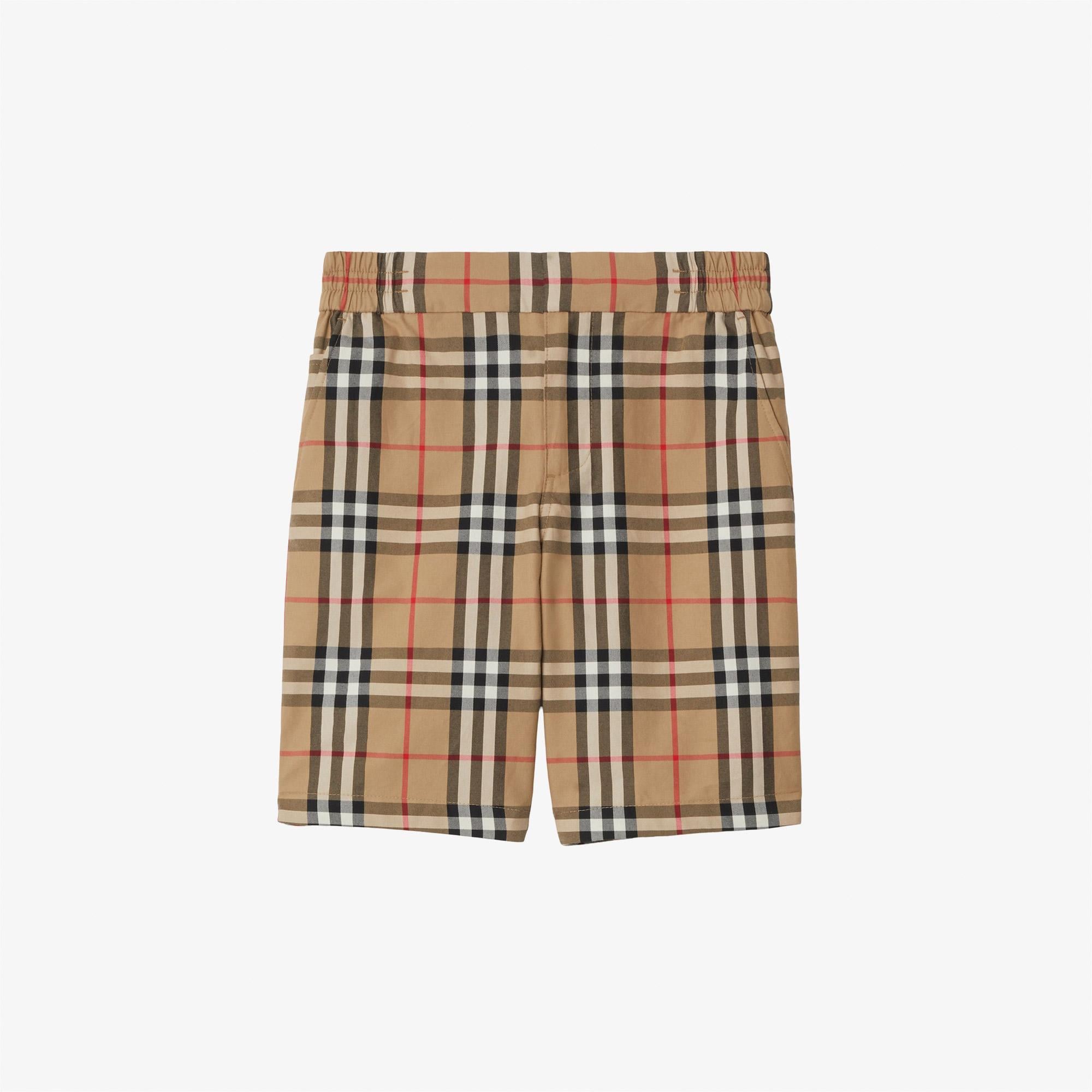 Burberry Check Pamuk Çocuk Bej Şort