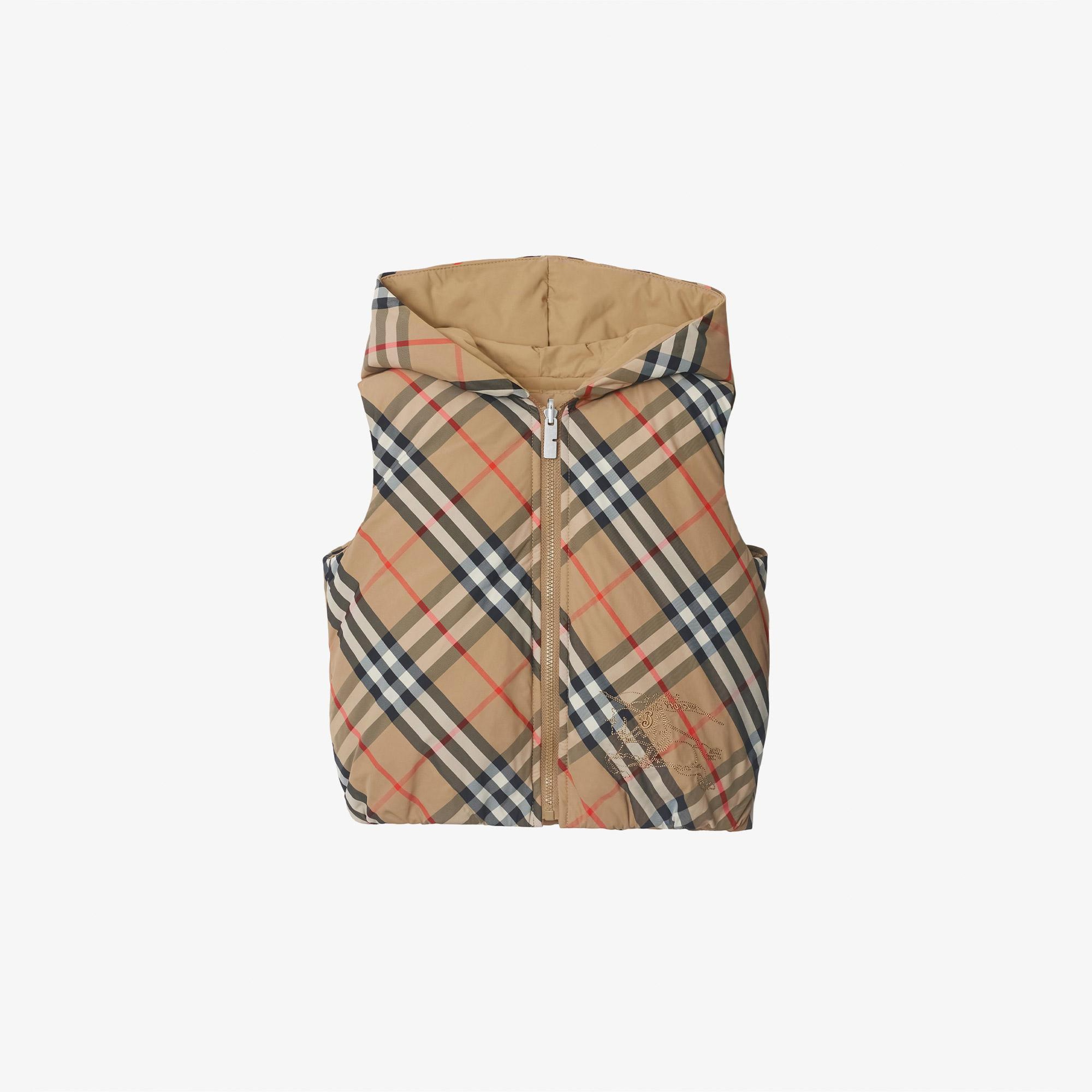 Burberry Axel Gilet Reversible Nylon Padded Gilet Çocuk Bej Yelek