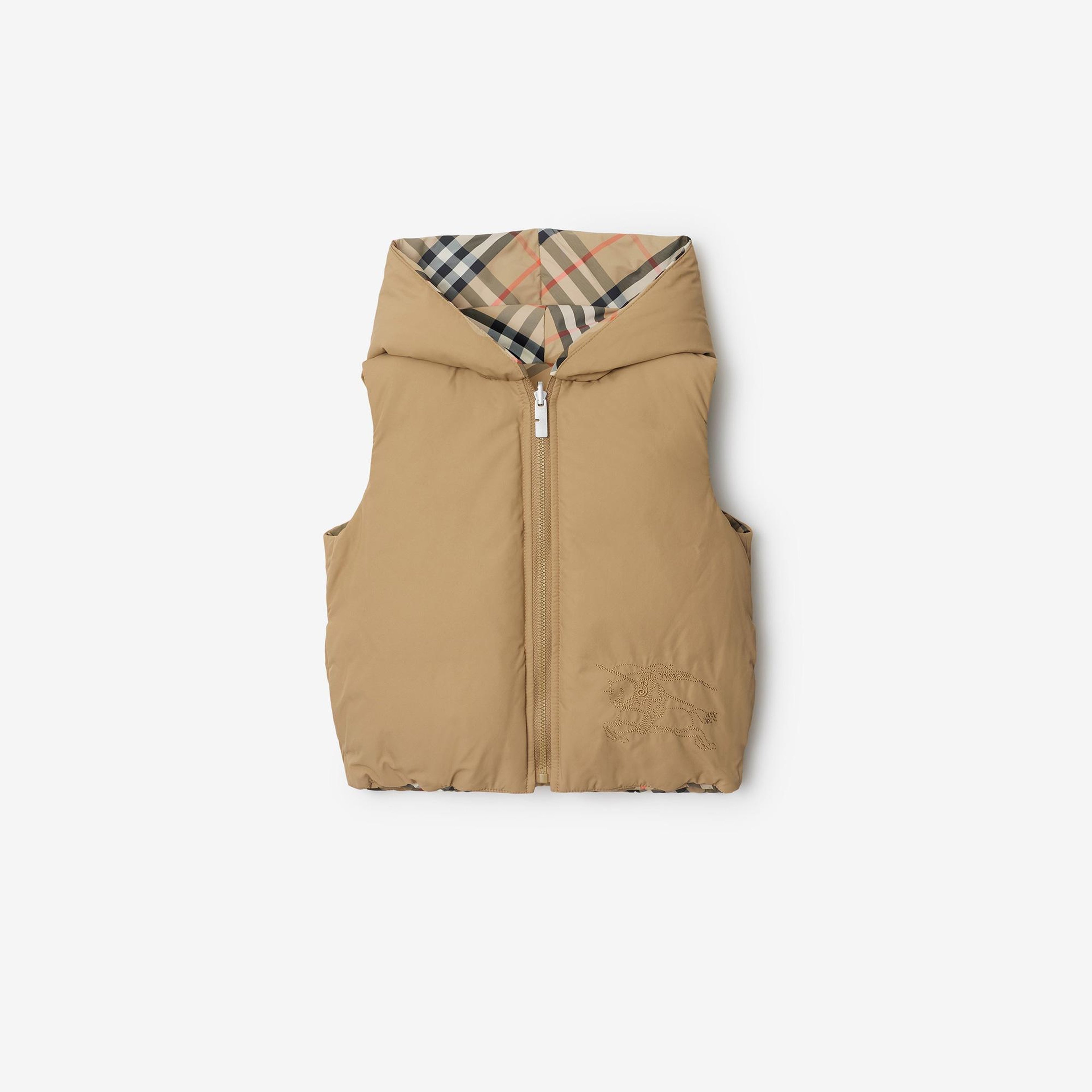 Burberry Axel Gilet Reversible Nylon Padded Gilet Çocuk Bej Yelek