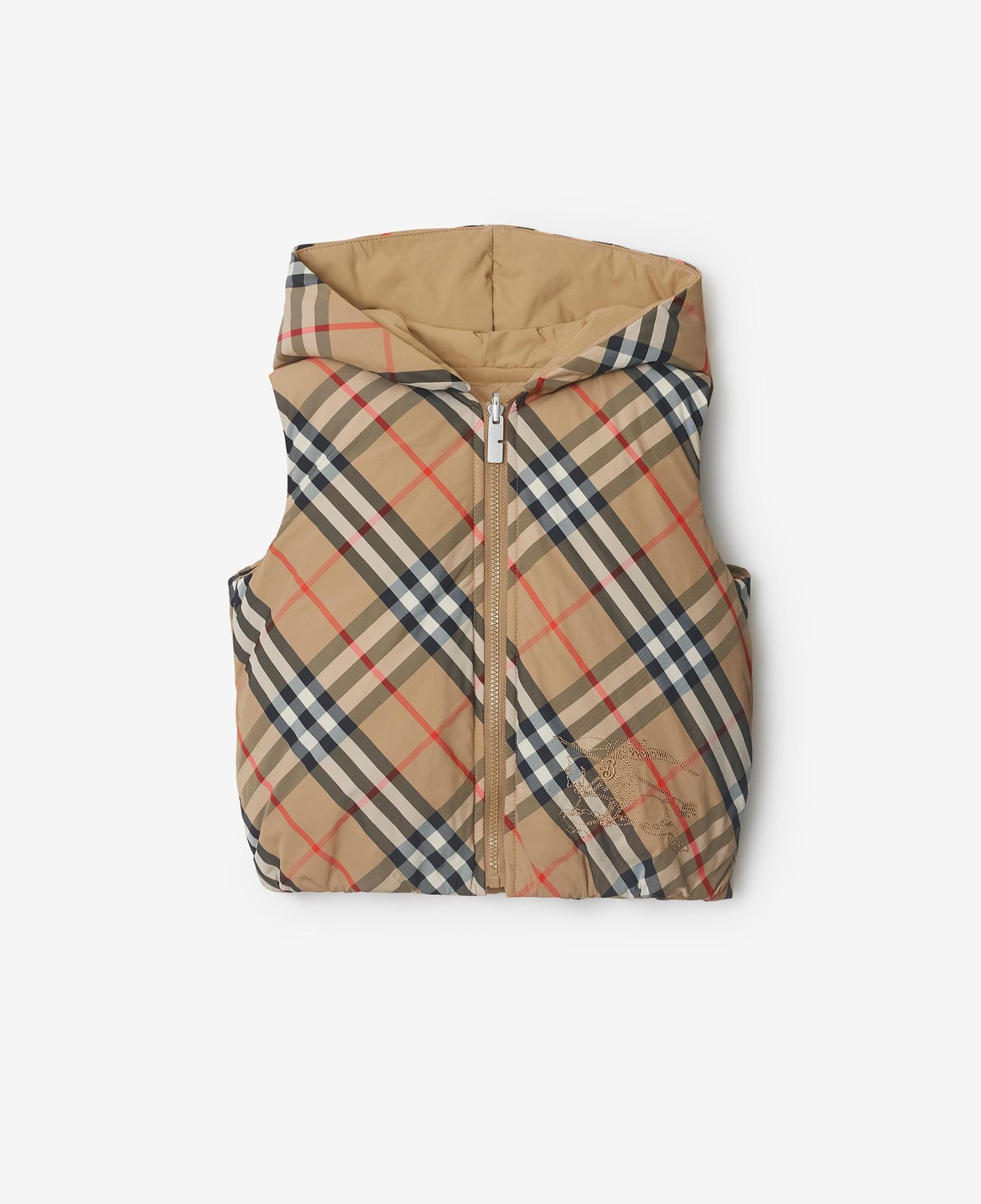 Burberry Axel Gilet Reversible Nylon Padded Gilet Çocuk Bej Yelek