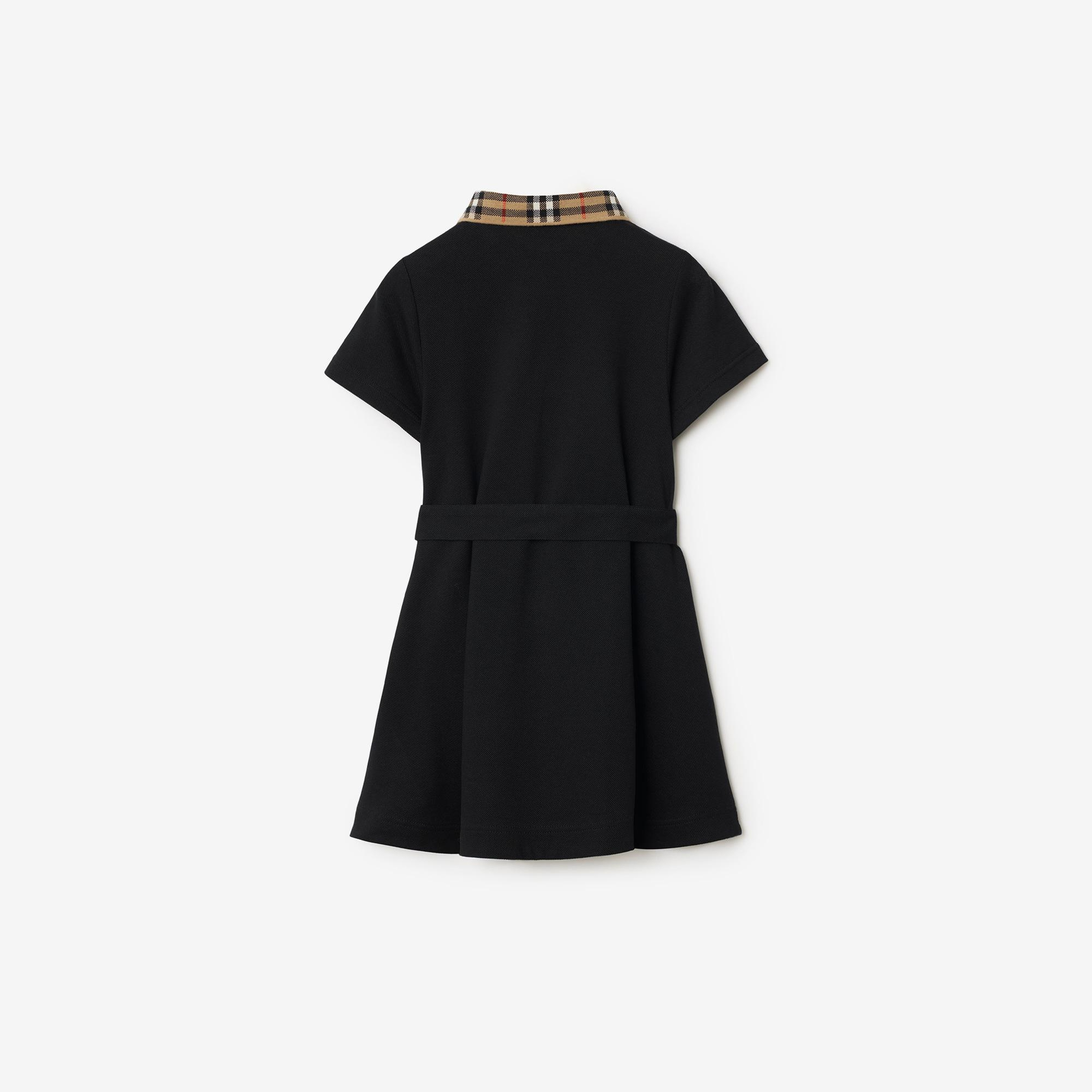 Burberry Astrid Collar Cotton Çocuk Siyah Elbise
