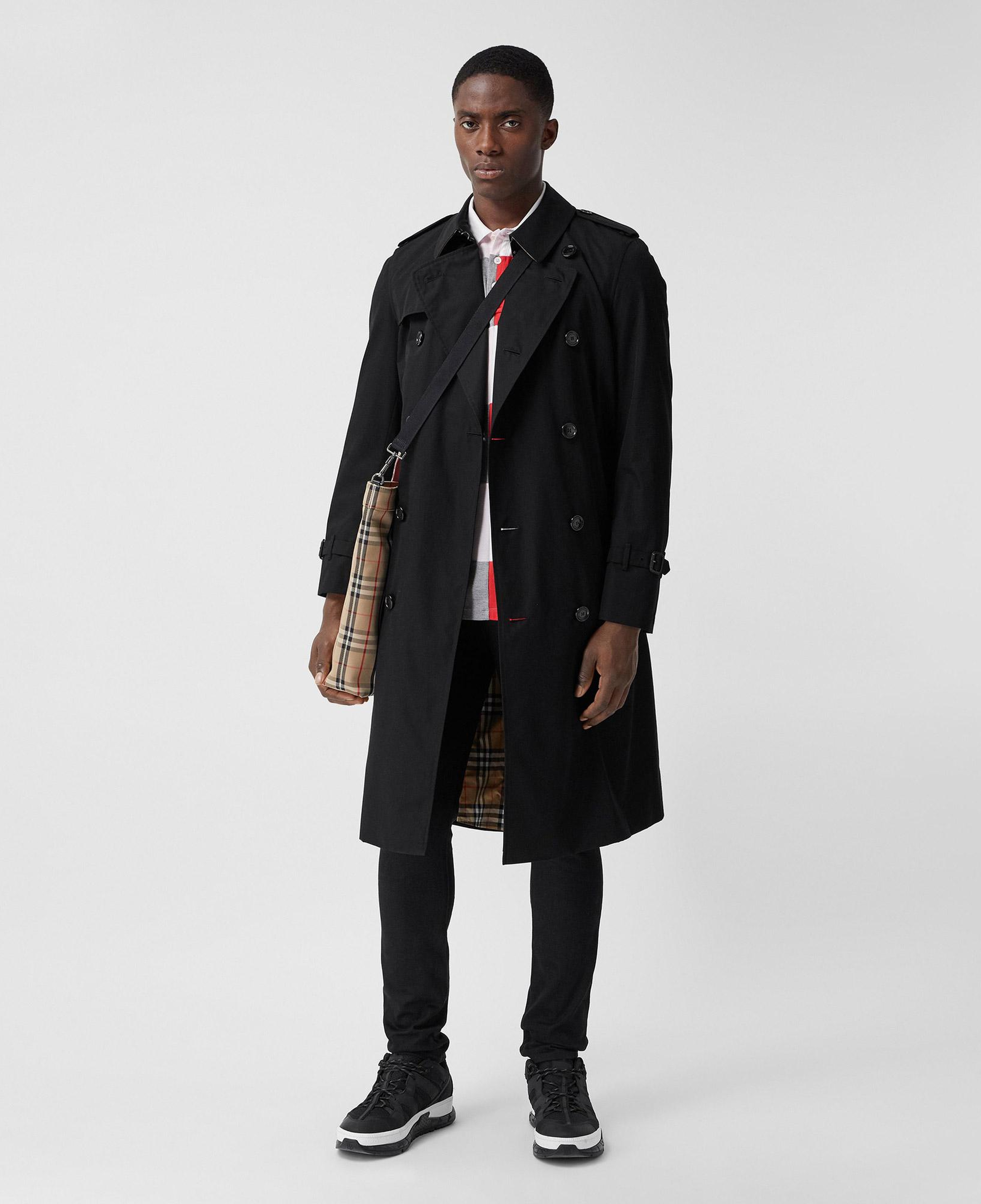 Burberry The Long Chelsea Heritage Erkek Siyah Trençkot