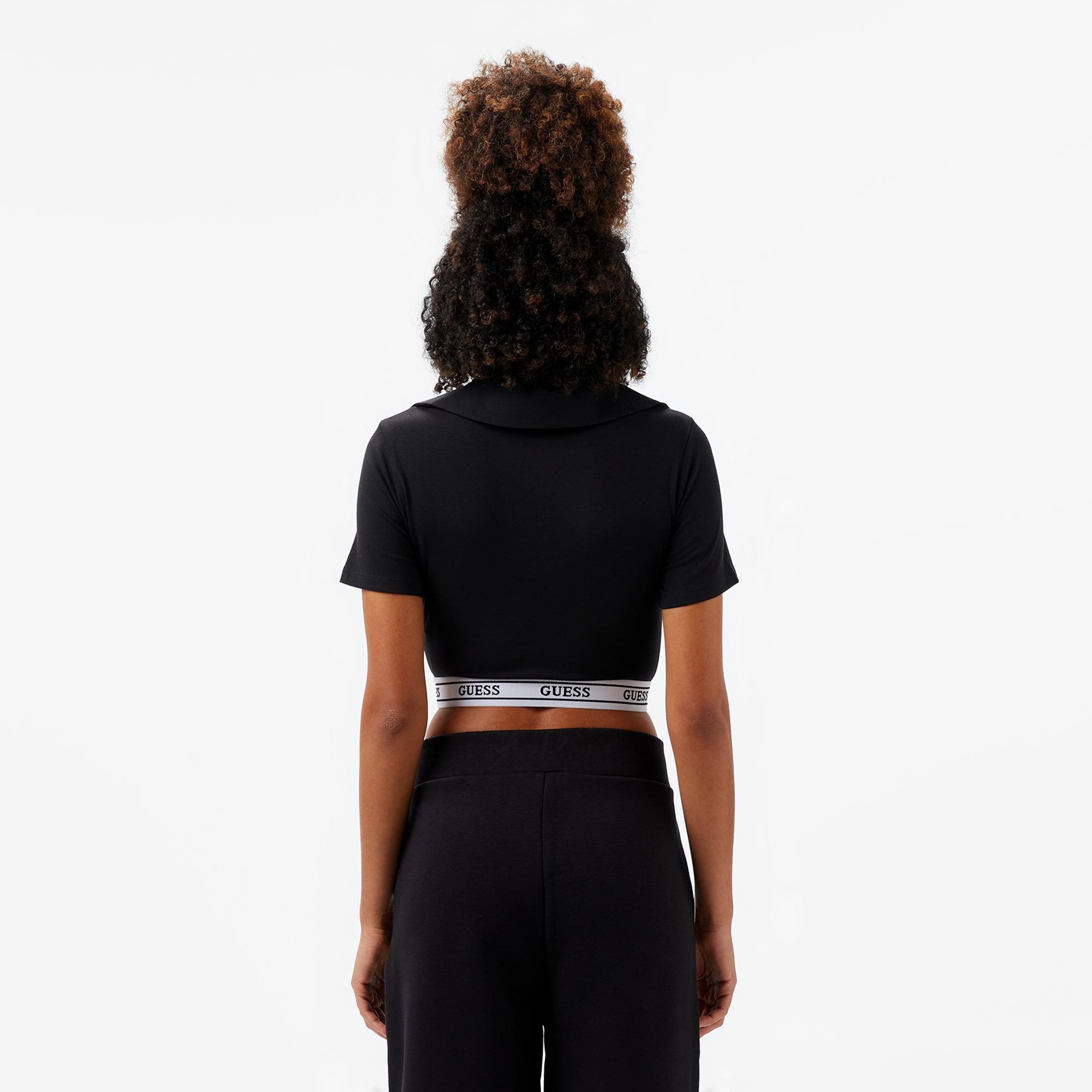 Guess New Aline Modal Kadın Siyah T-Shirt