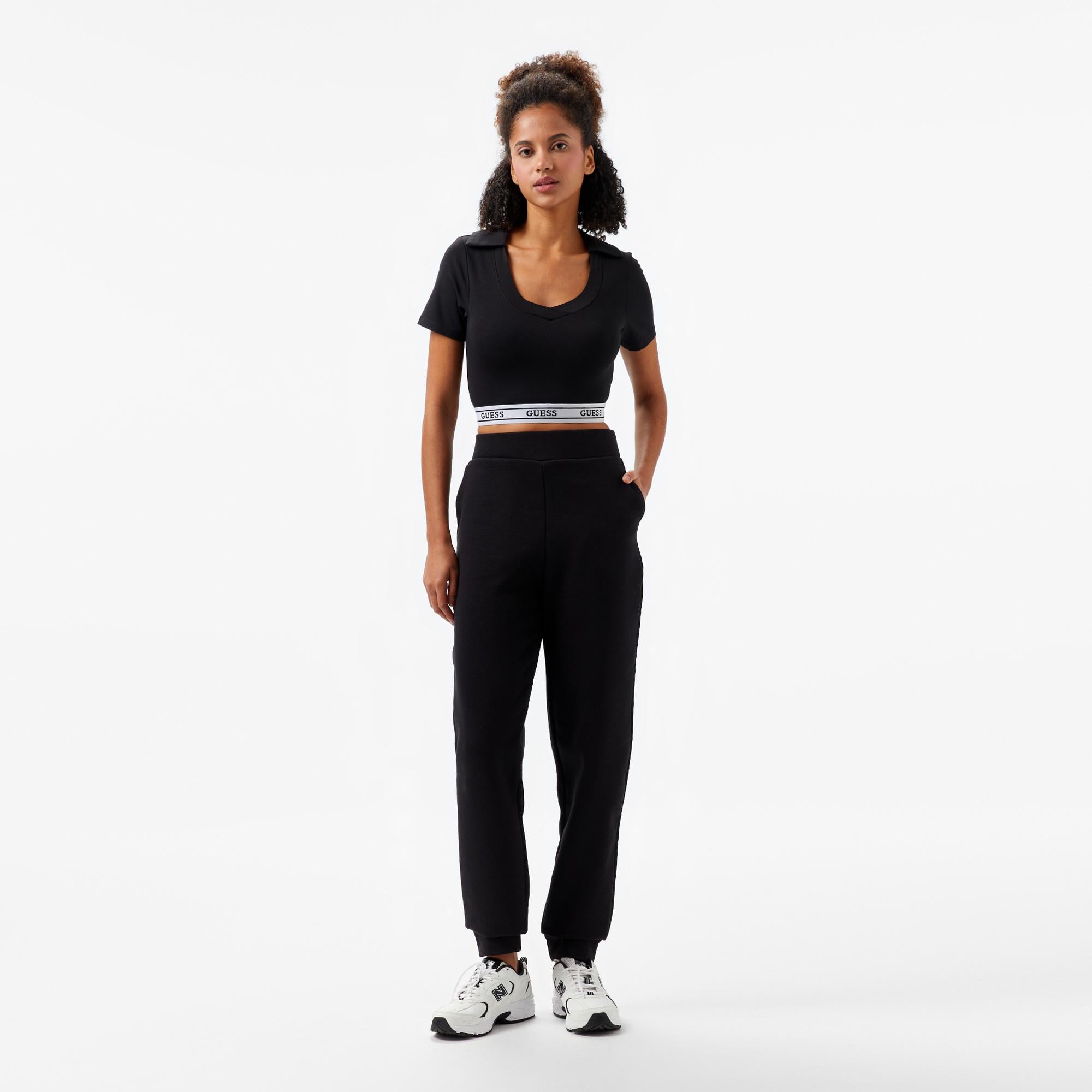 Guess New Aline Modal Kadın Siyah T-Shirt