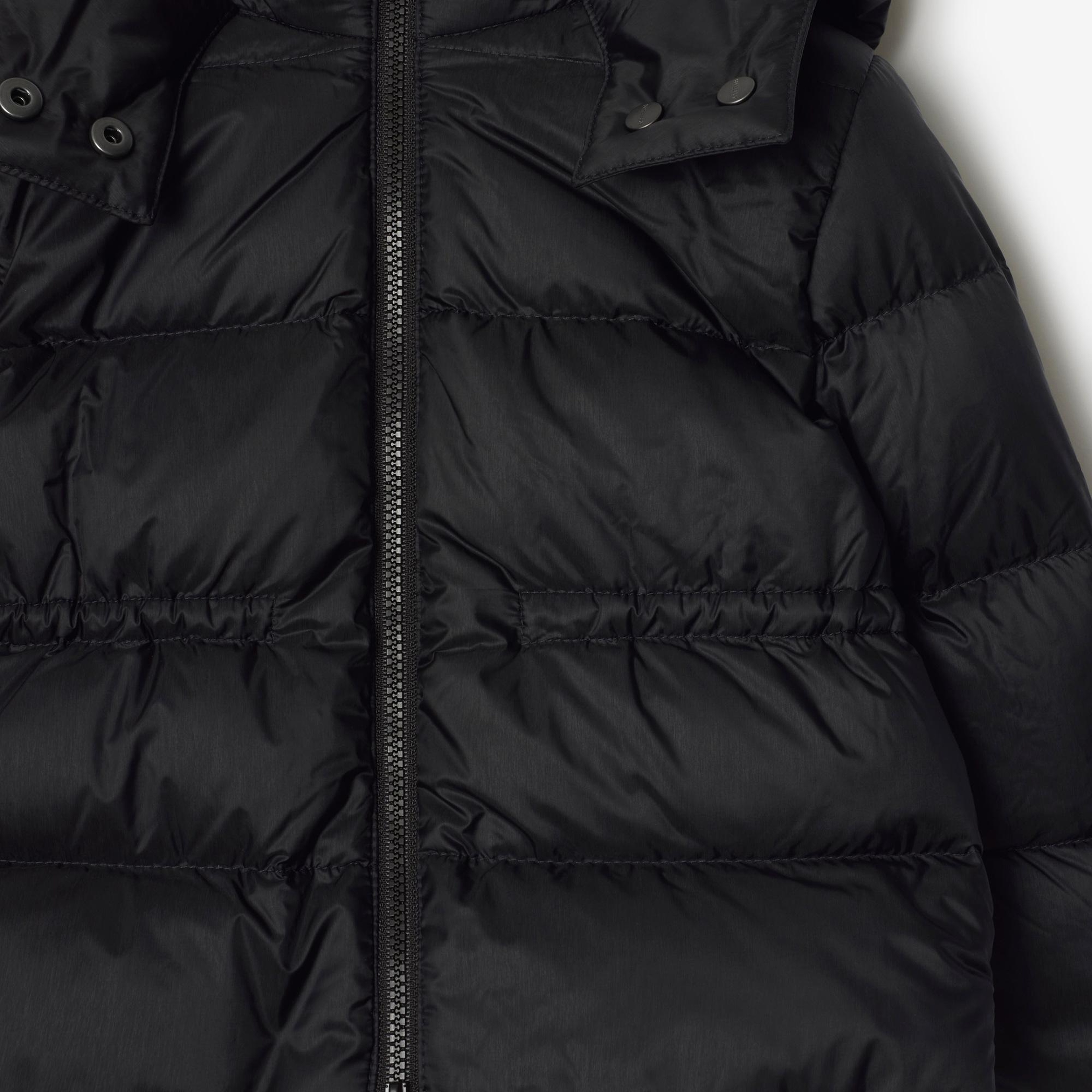 Burberry Agnes Nylon Puffer Çocuk Siyah Mont