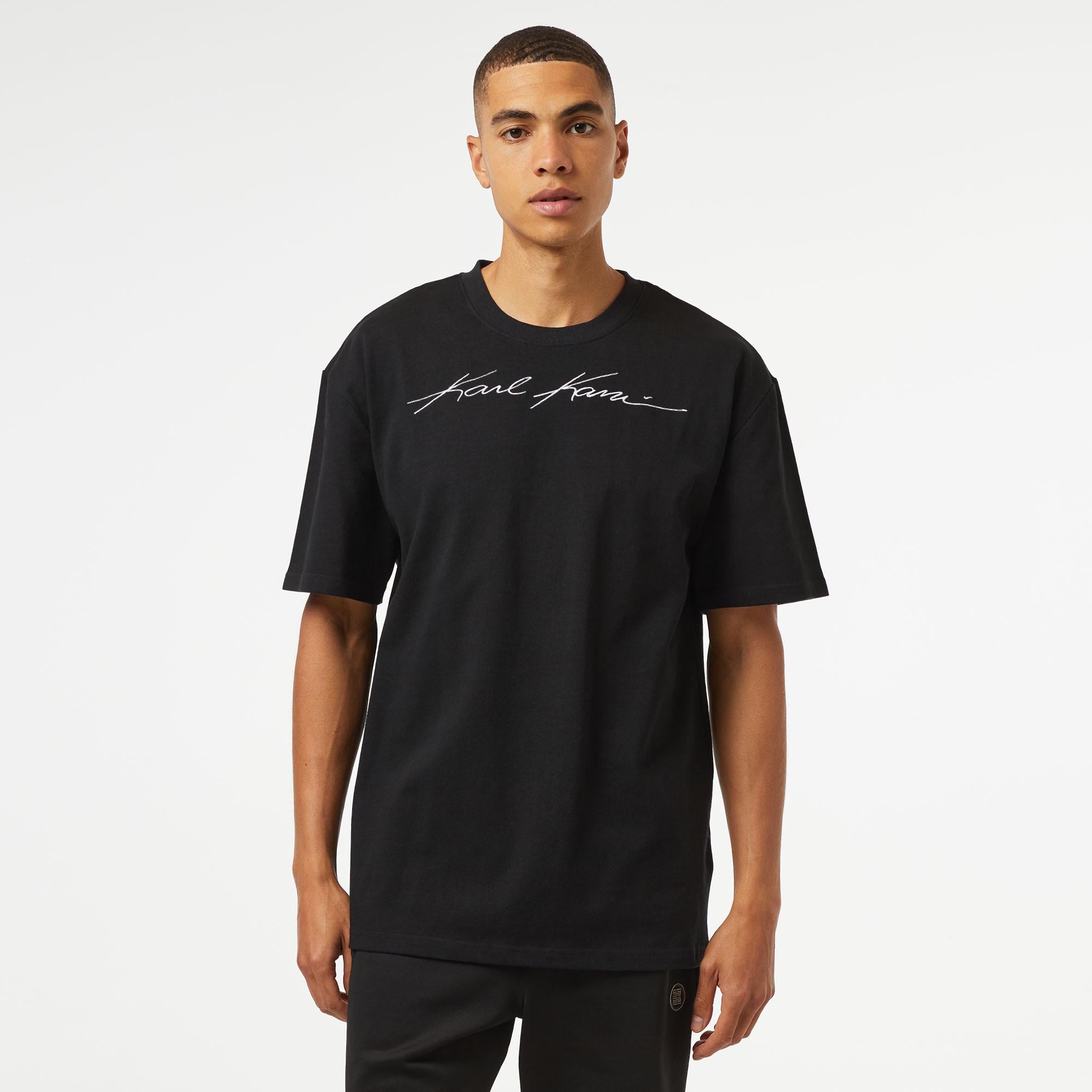Karl Kani Autograph Heavy Jersey Boxy Erkek Siyah T-Shirt