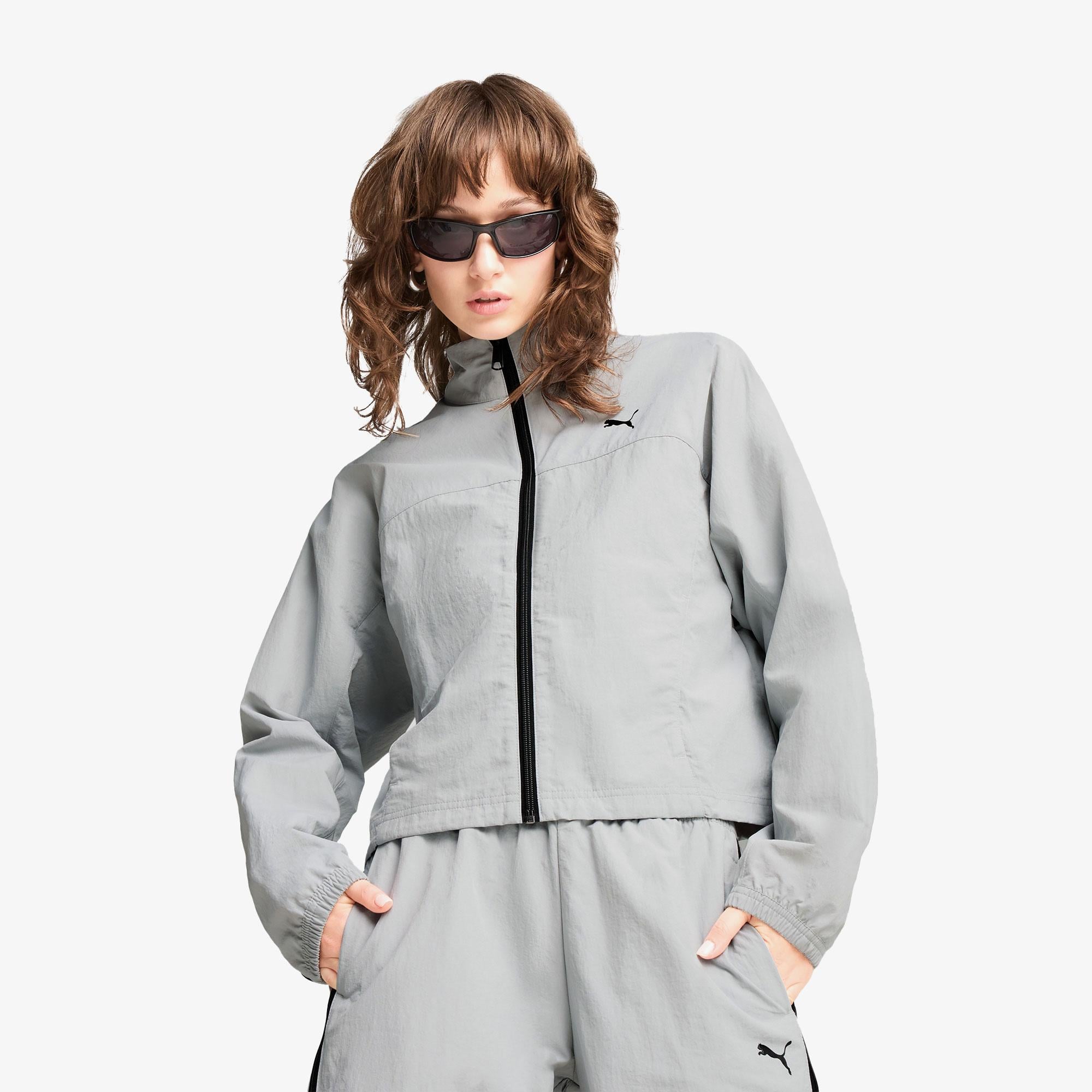 Puma Dare To Zip-Off Kadın Gri Ceket