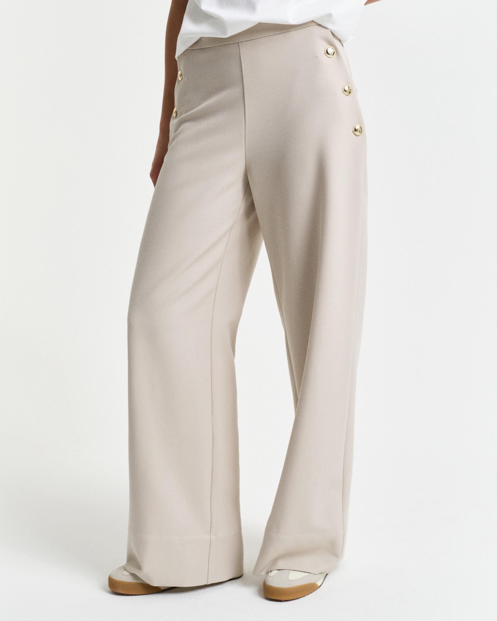 GANT Kadın Bej Straight Fit Pantolon