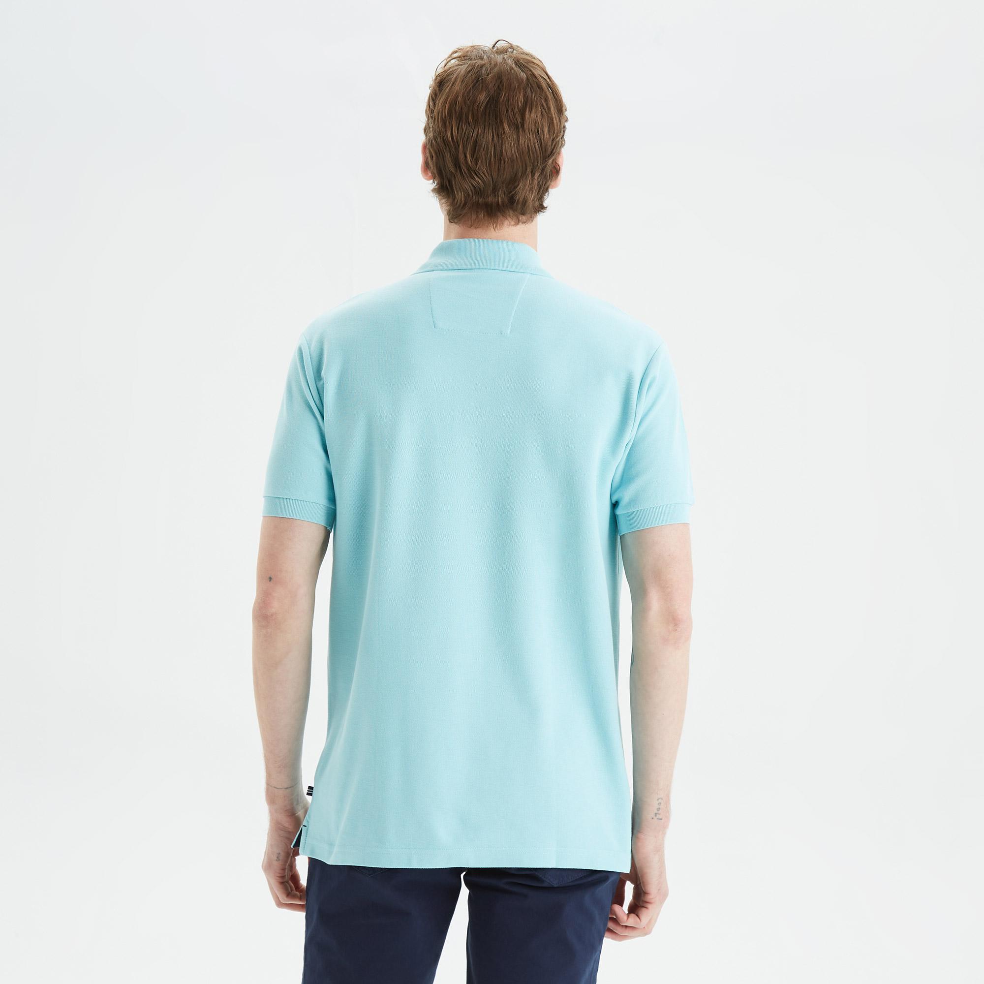 Nautica Erkek Mavi Classic Fit Polo Yaka T-Shirt