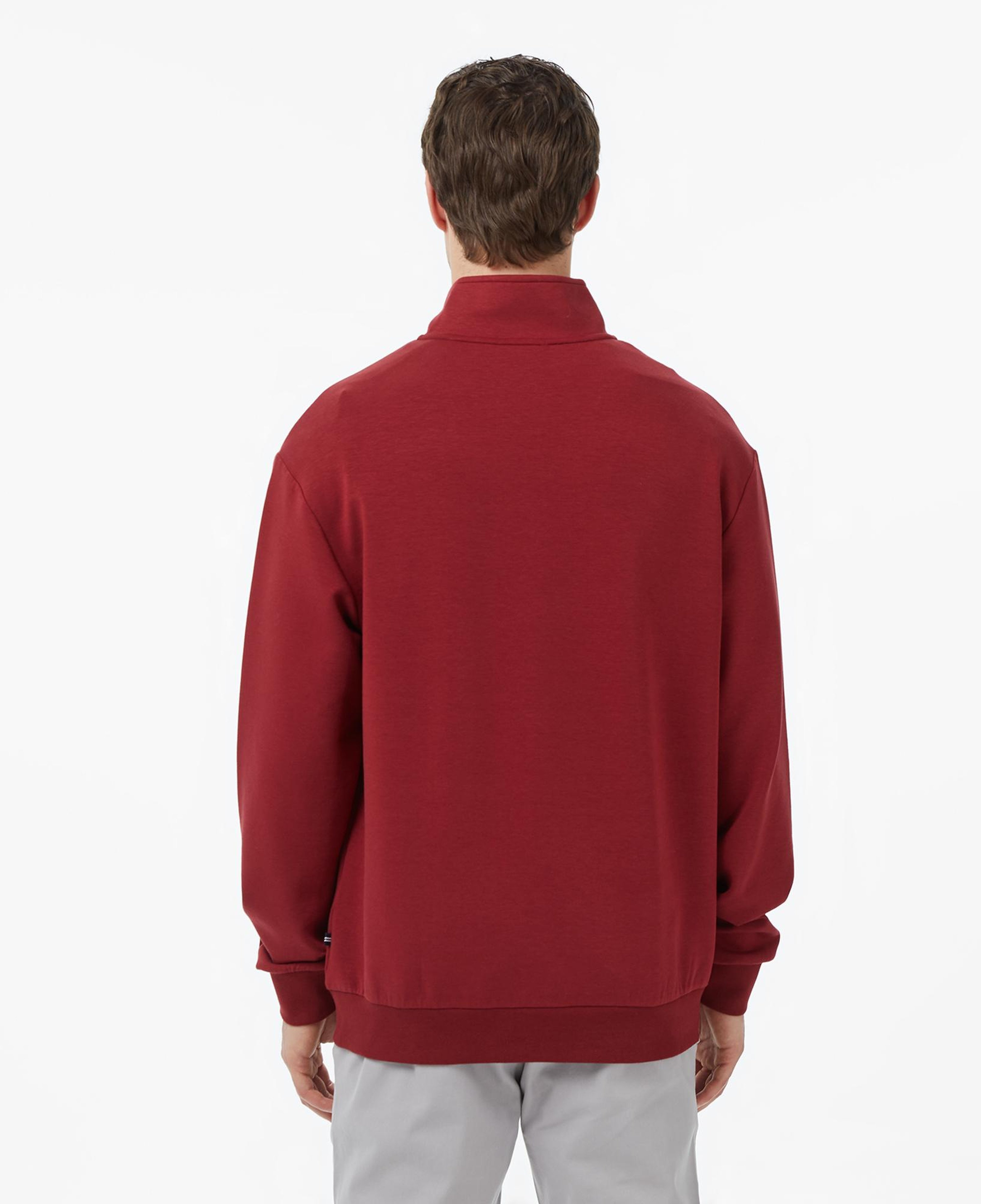 Nautica Erkek Bordo Regular Fit Dik Yaka Sweatshirt