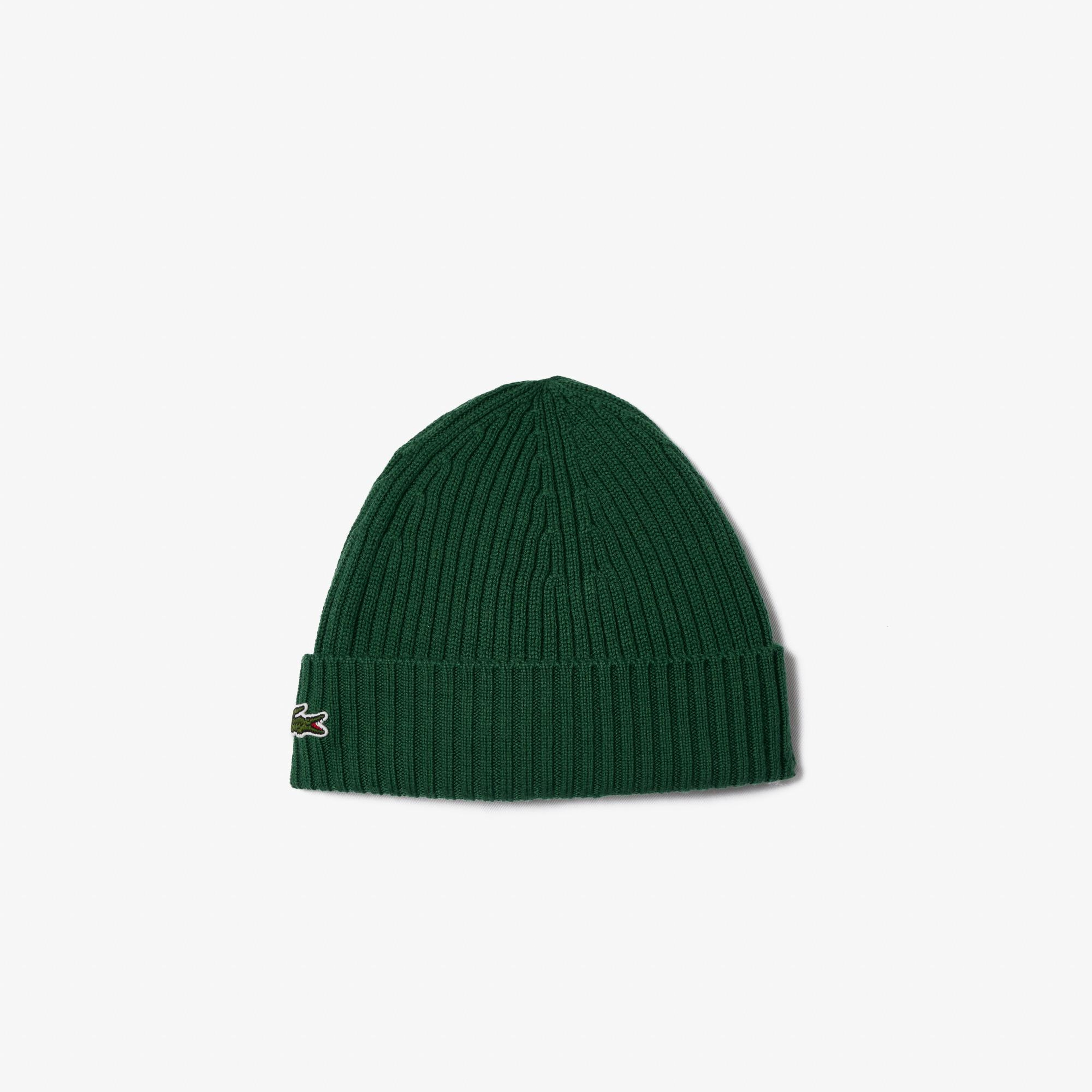 Unisex Yün Koyu Yeşil Bere