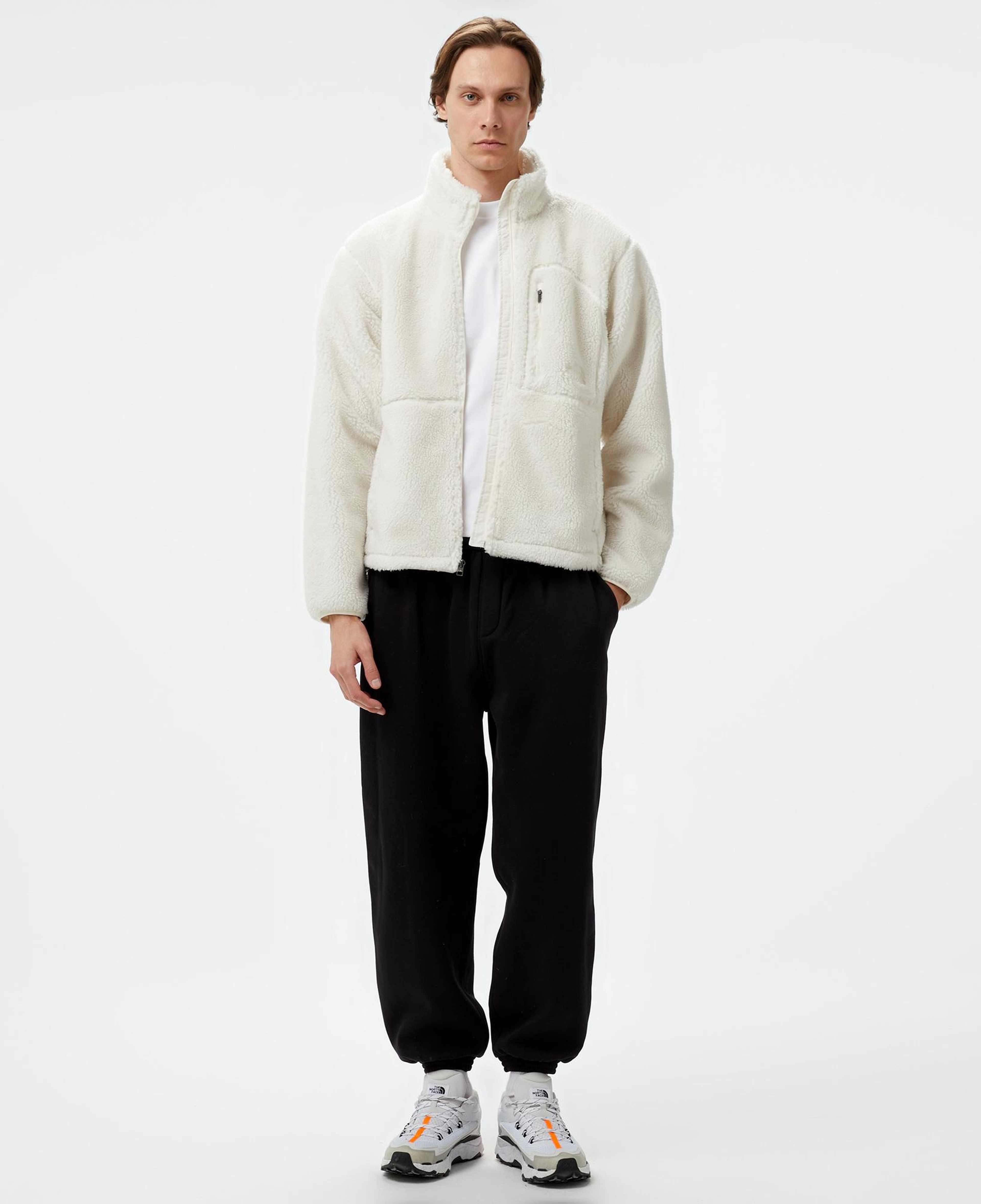 The North Face Extreme Pile Full Zipped Erkek Beyaz Polar Ceket