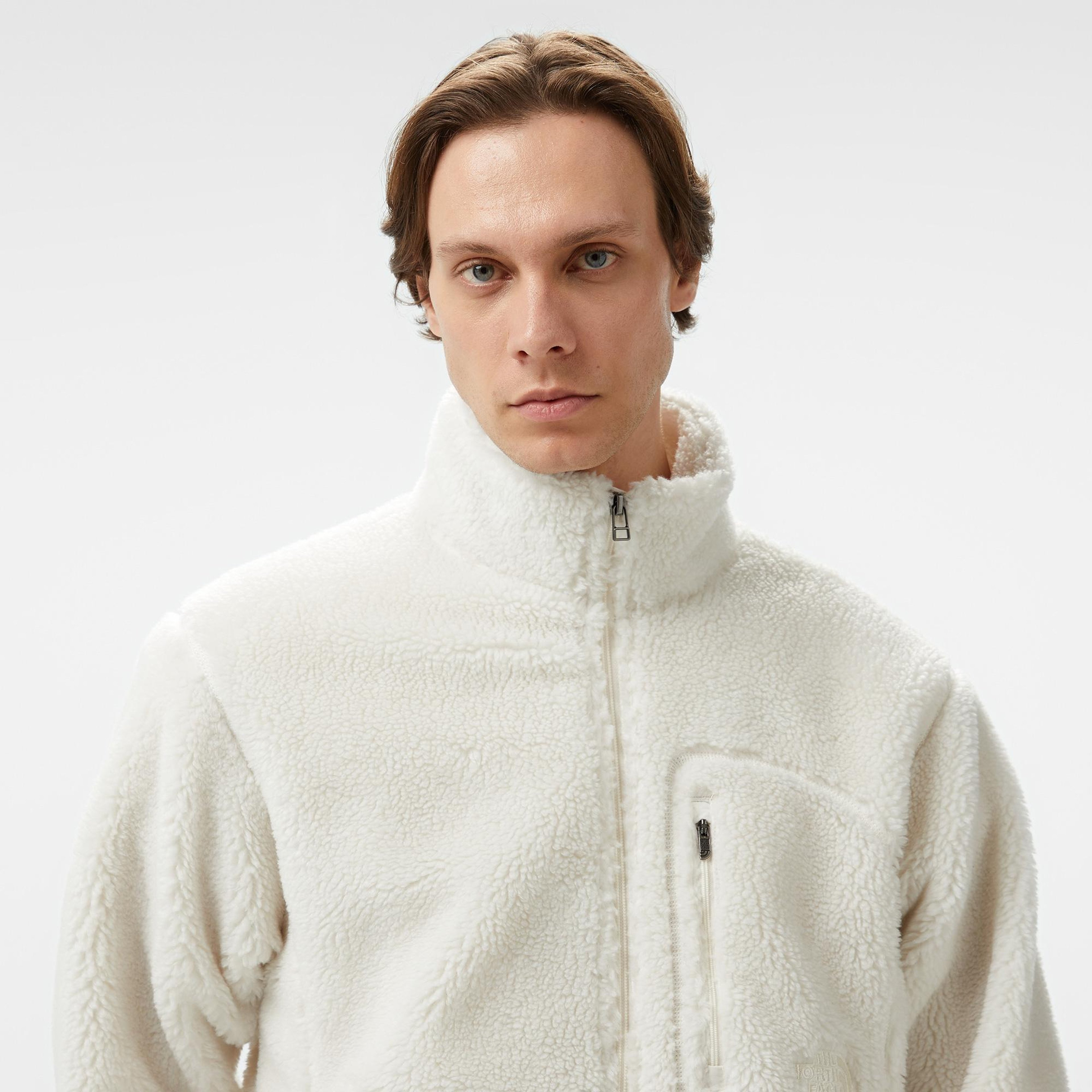 The North Face Extreme Pile Full Zipped Erkek Beyaz Polar Ceket