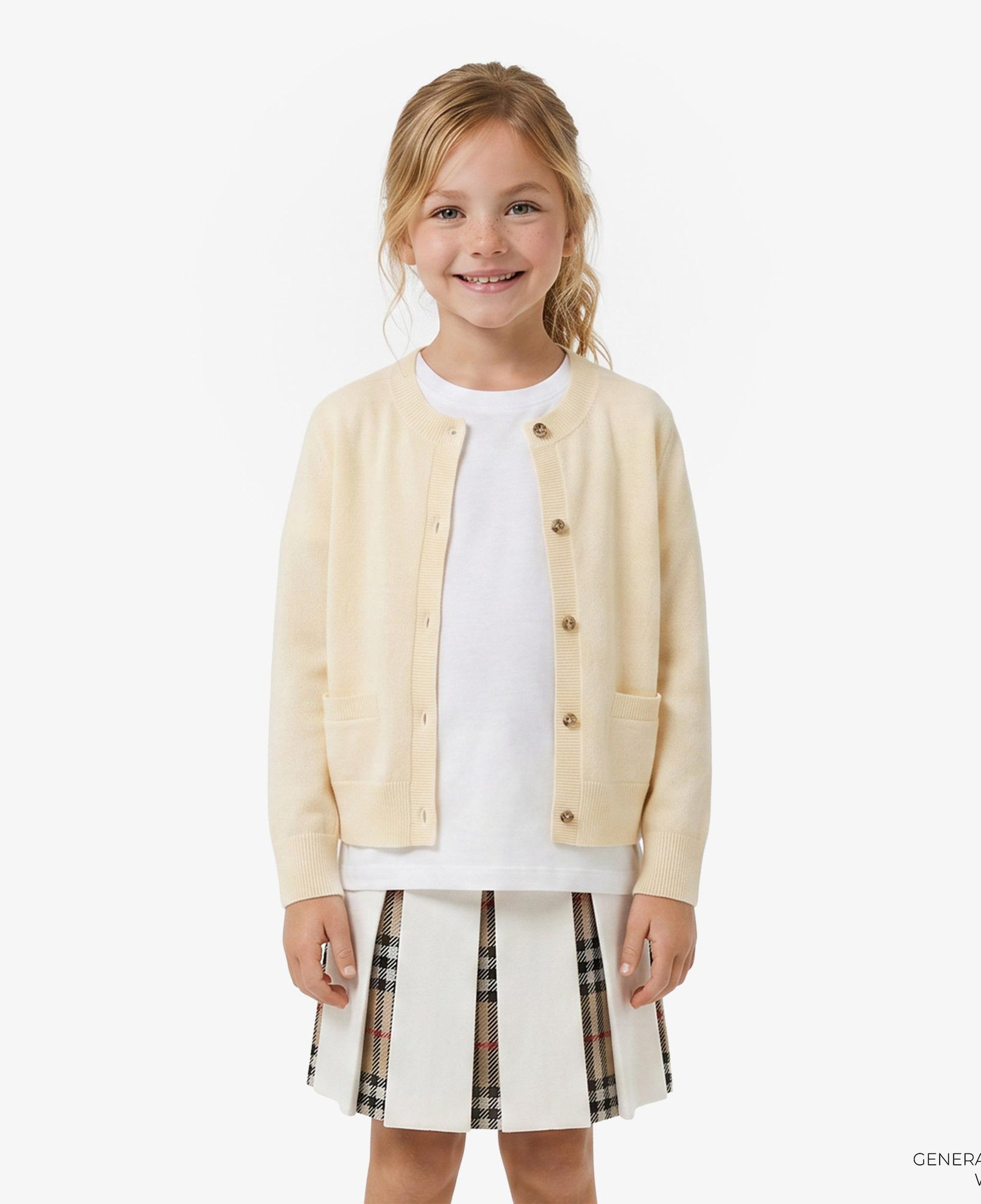 Burberry Ailsa Çocuk Beyaz Hırka