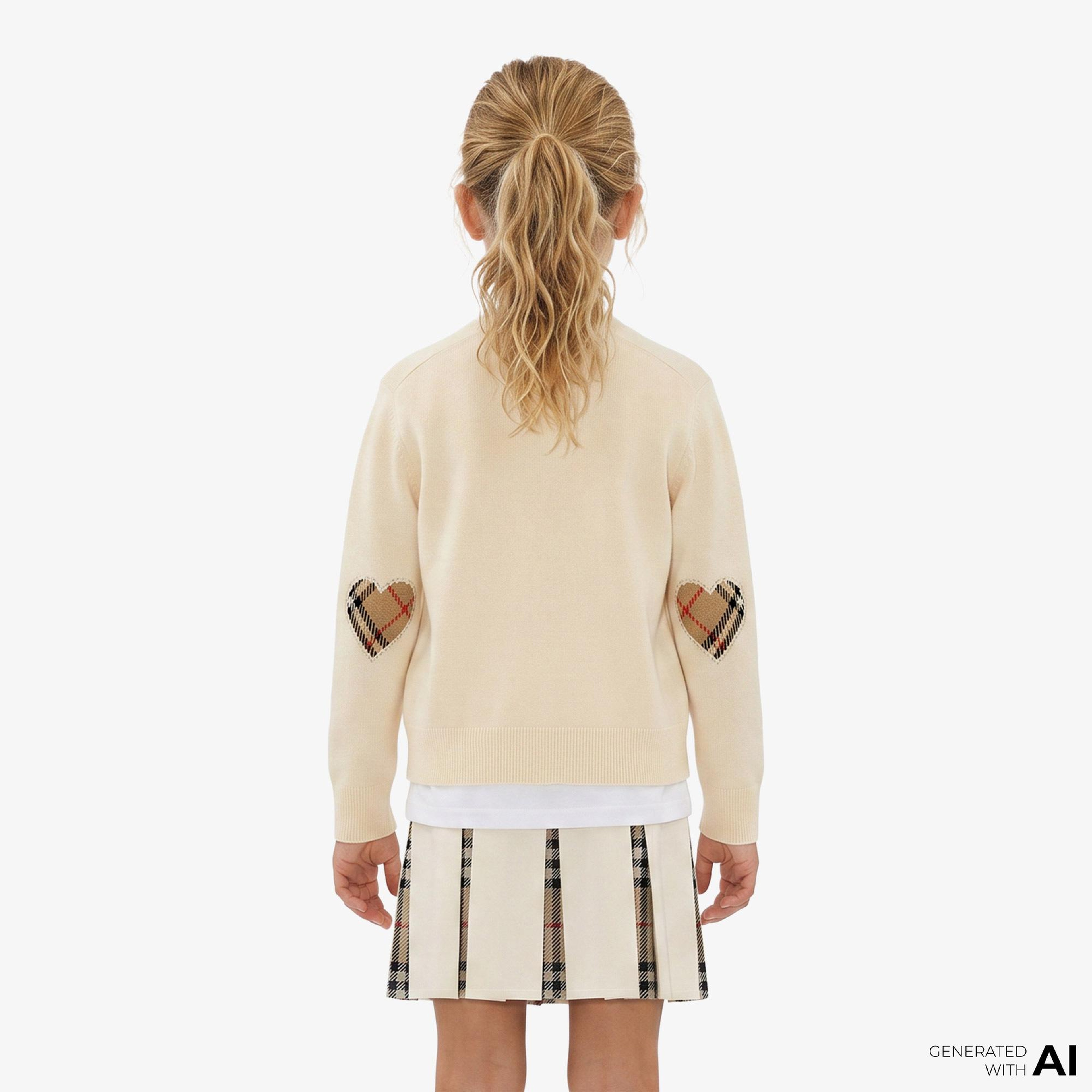 Burberry Ailsa Çocuk Beyaz Hırka