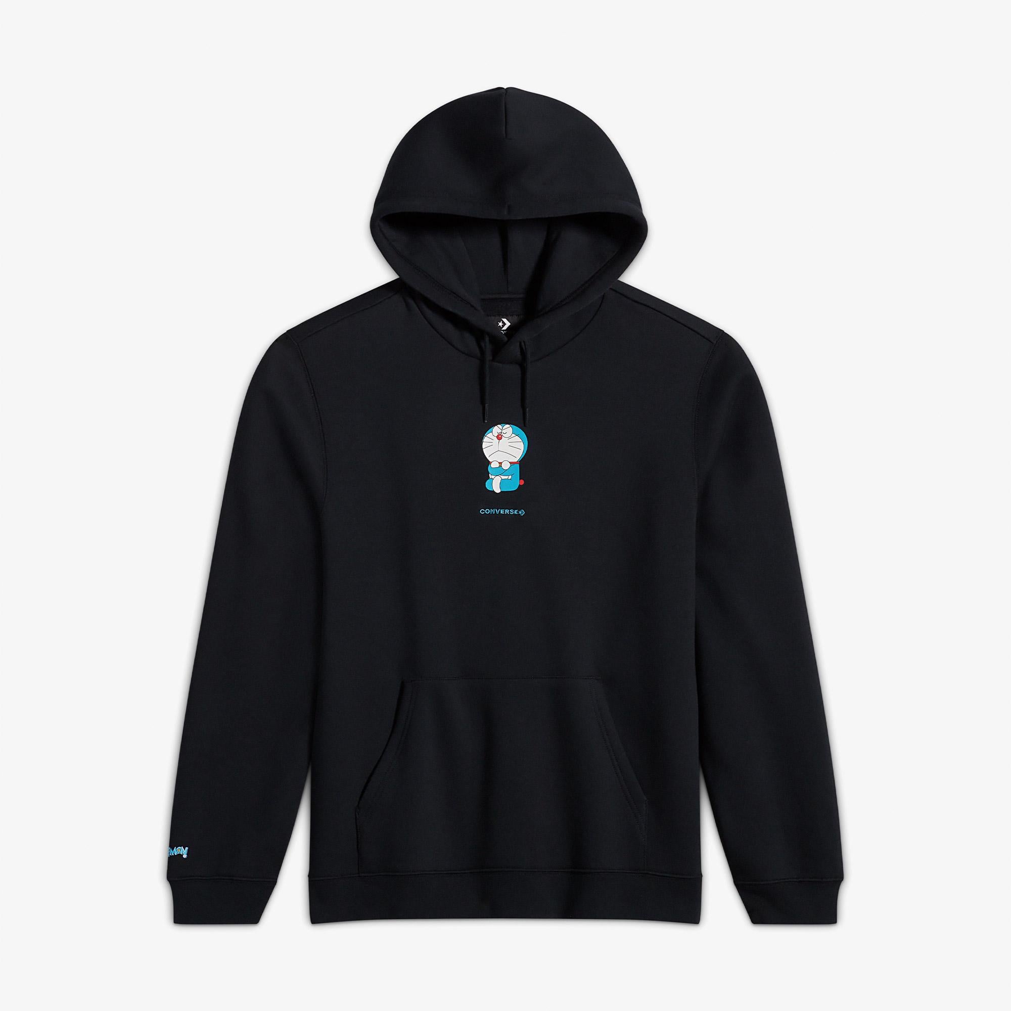 Converse X Doraemon Unisex Siyah Sweatshirt