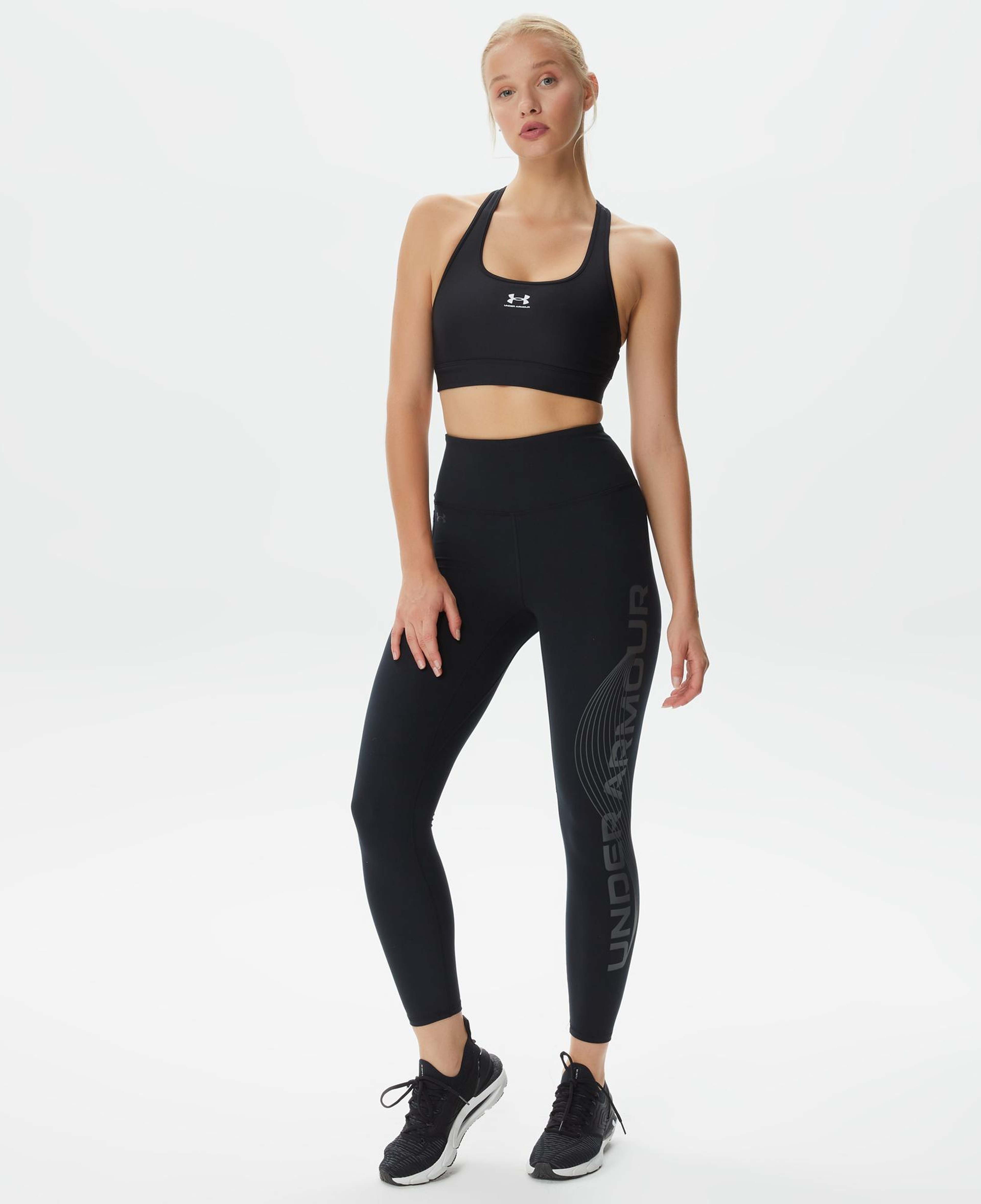 Under Armoura Mid Padle Kadın Siyah Antrenman Bra