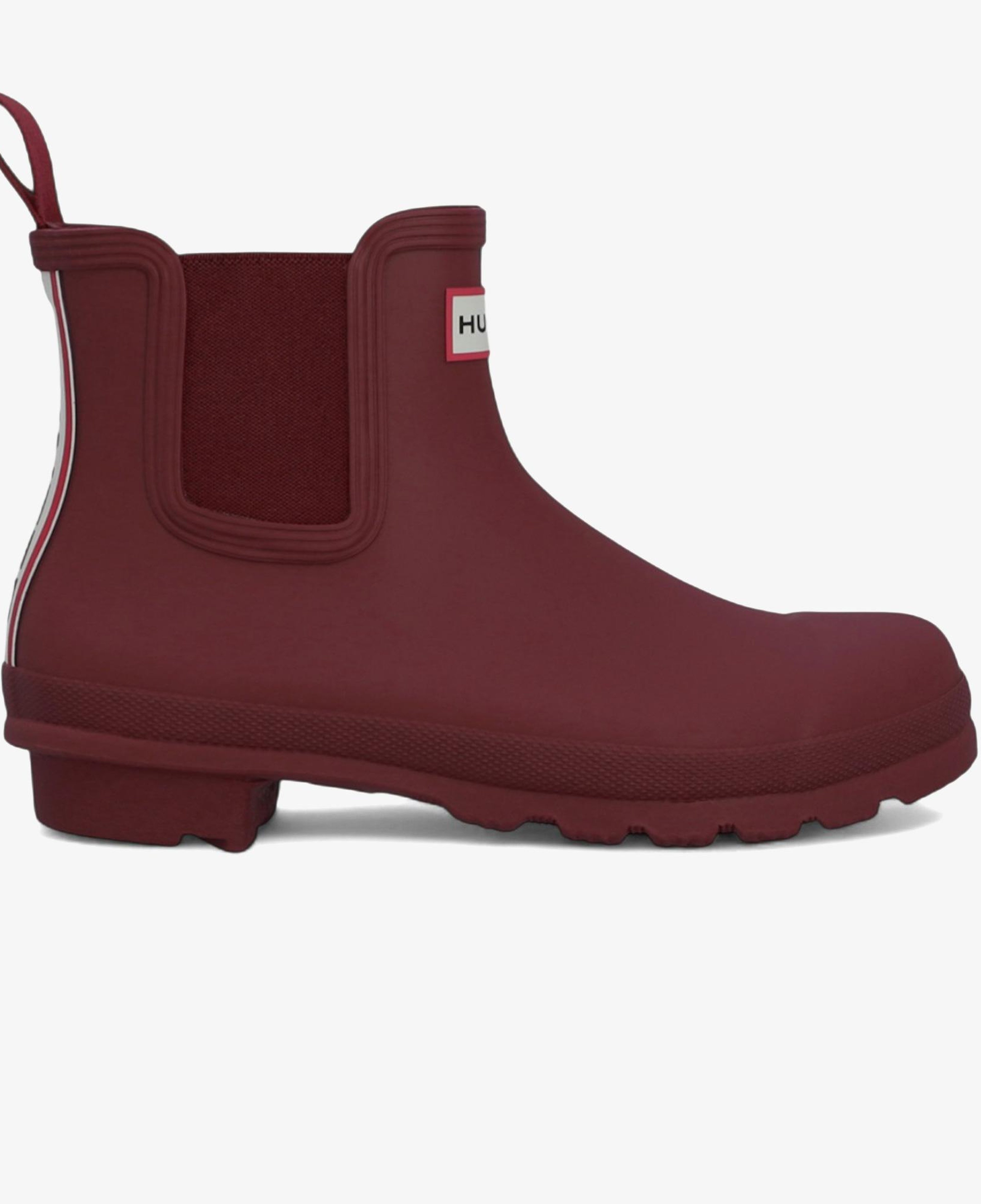 Hunter Originals Chelsea Tri Colour Logo Kadın Bordo Bot