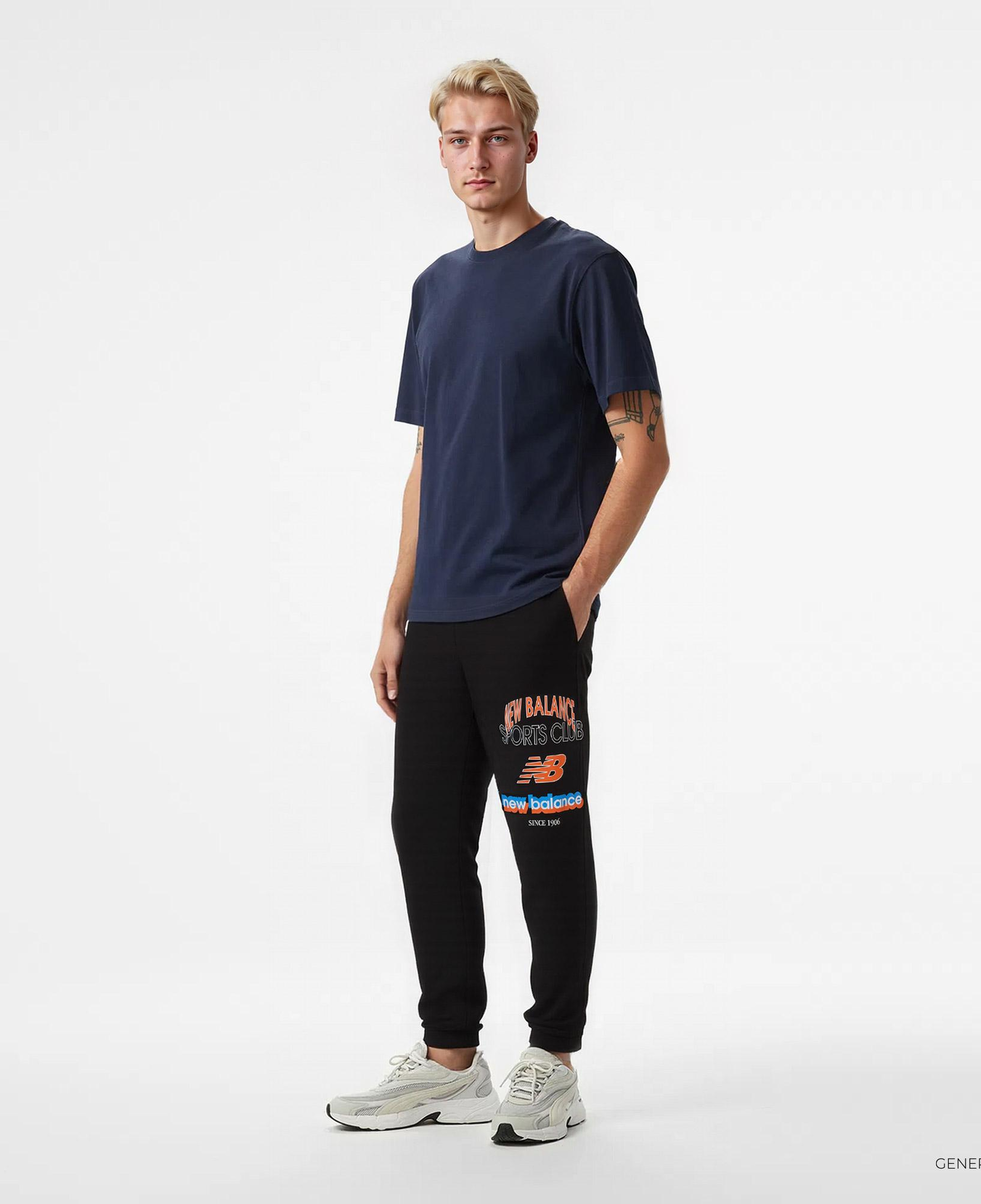 New Balance Lifestyle Erkek Siyah Eşofman Altı