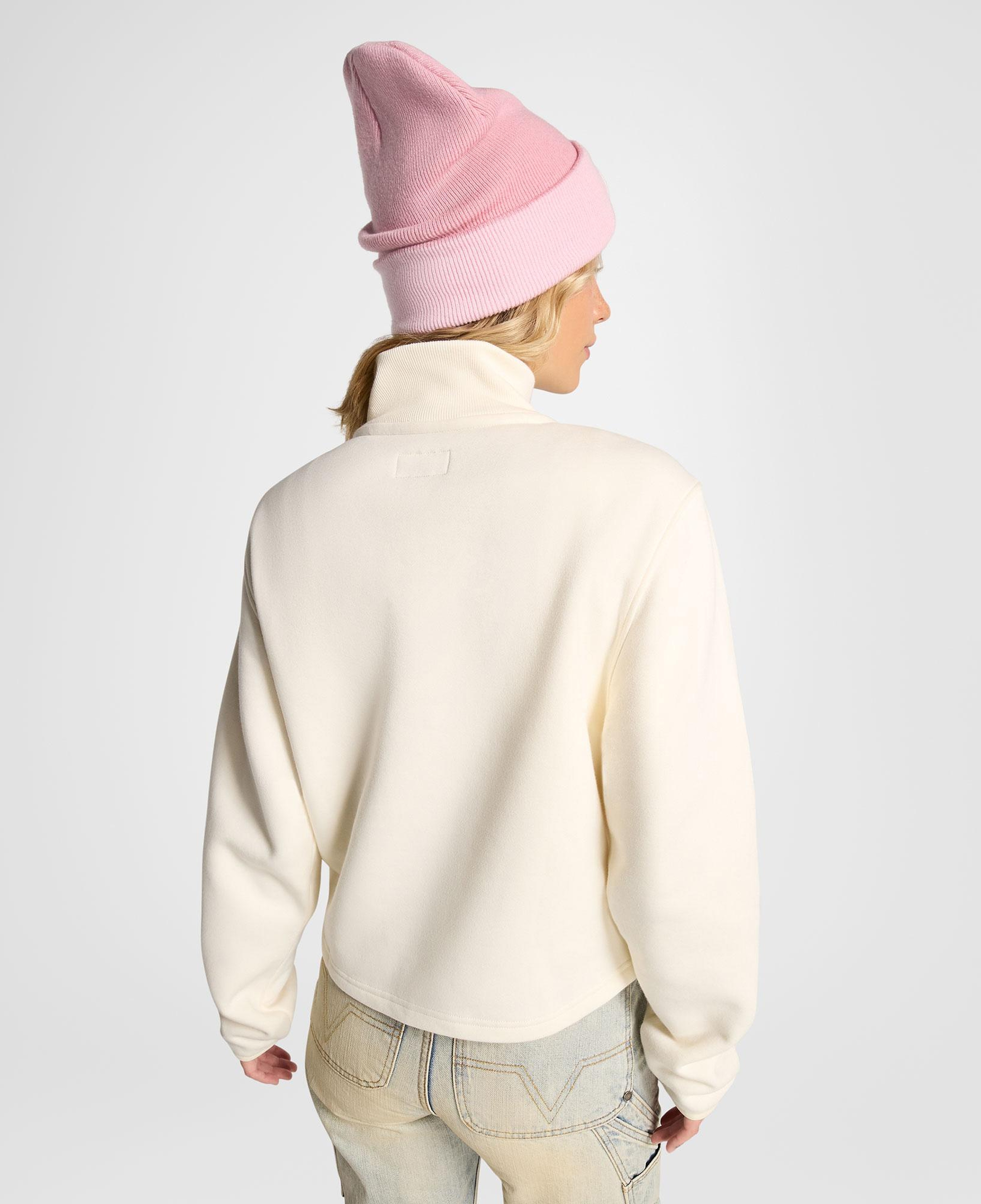 Converse Classic Kadın Yarım Fermuarlı Krem Sweatshirt