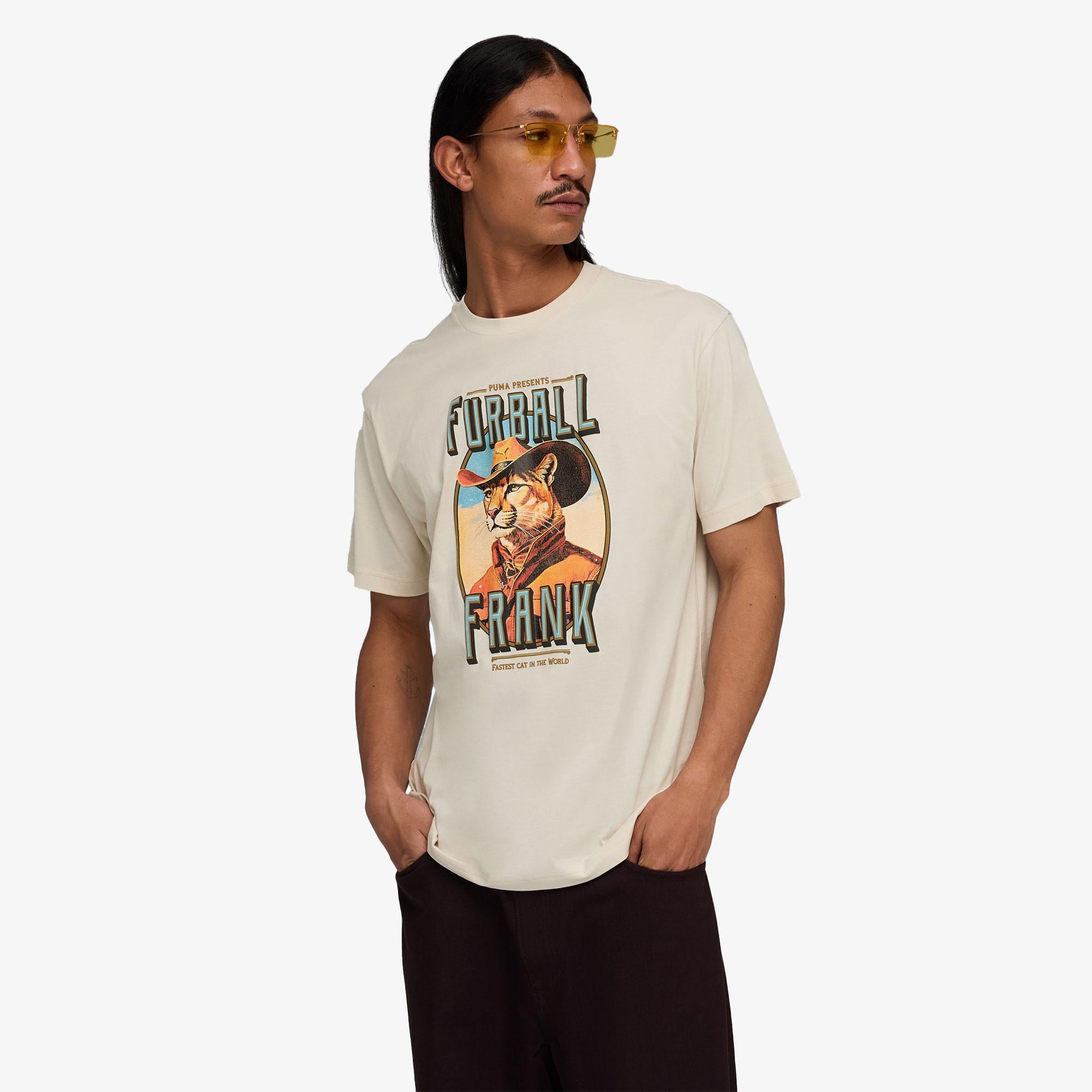 Puma Graphic  Erkek Beyaz T-Shirt