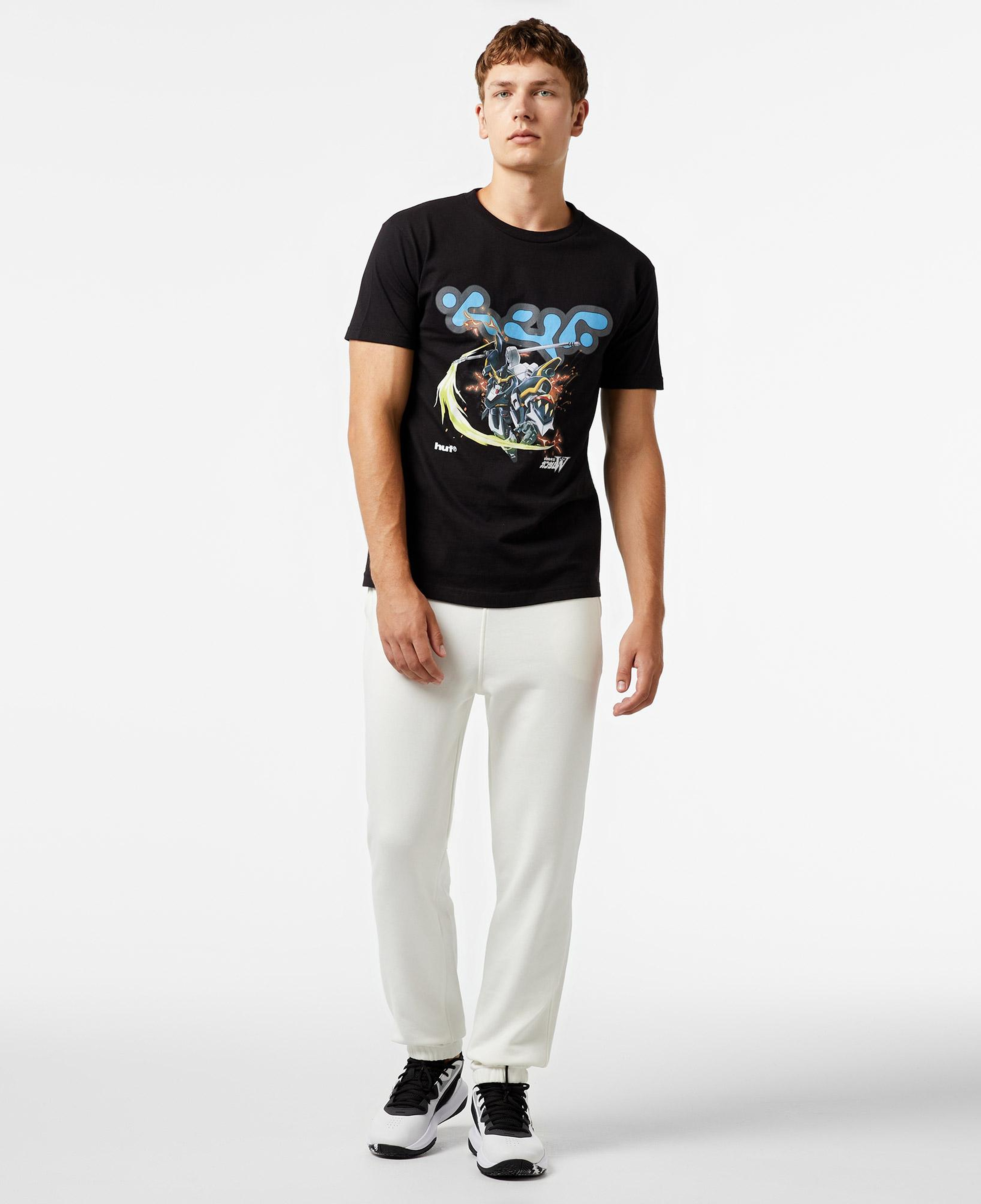 HUF x Gundam Deathscythe Erkek Siyah T-Shirt