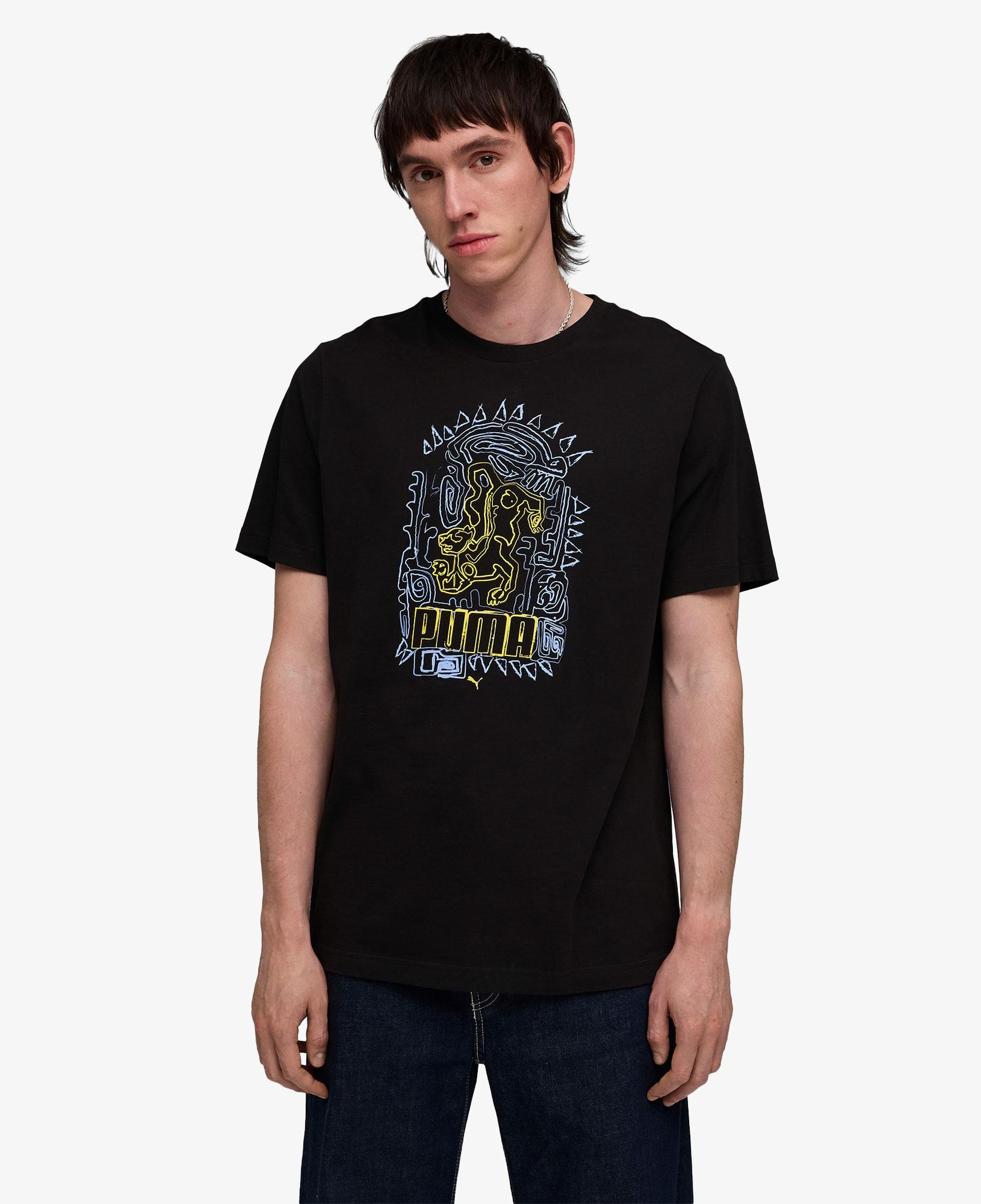 Puma Graphic Erkek Siyah T-Shirt