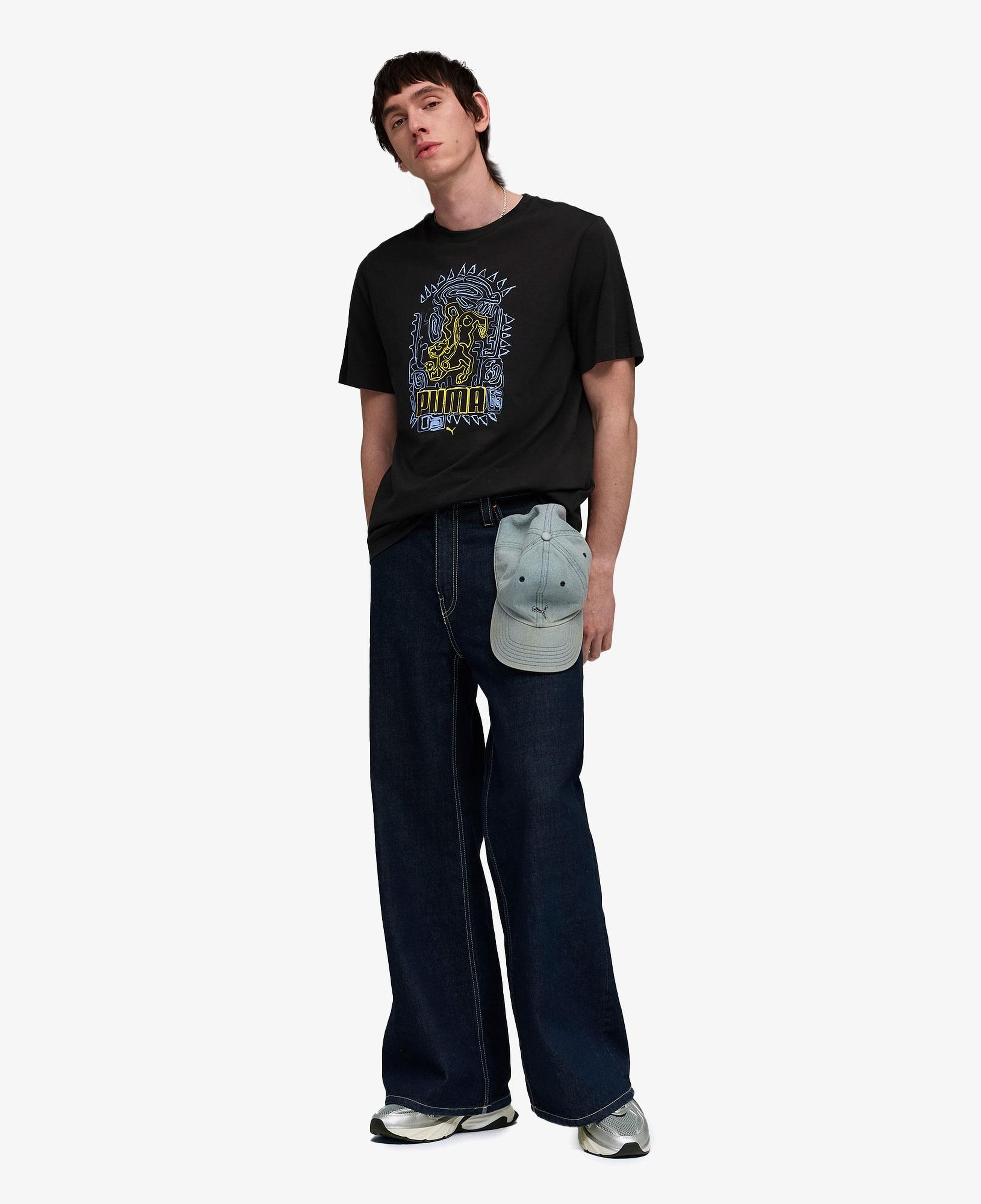Puma Graphic Erkek Siyah T-Shirt