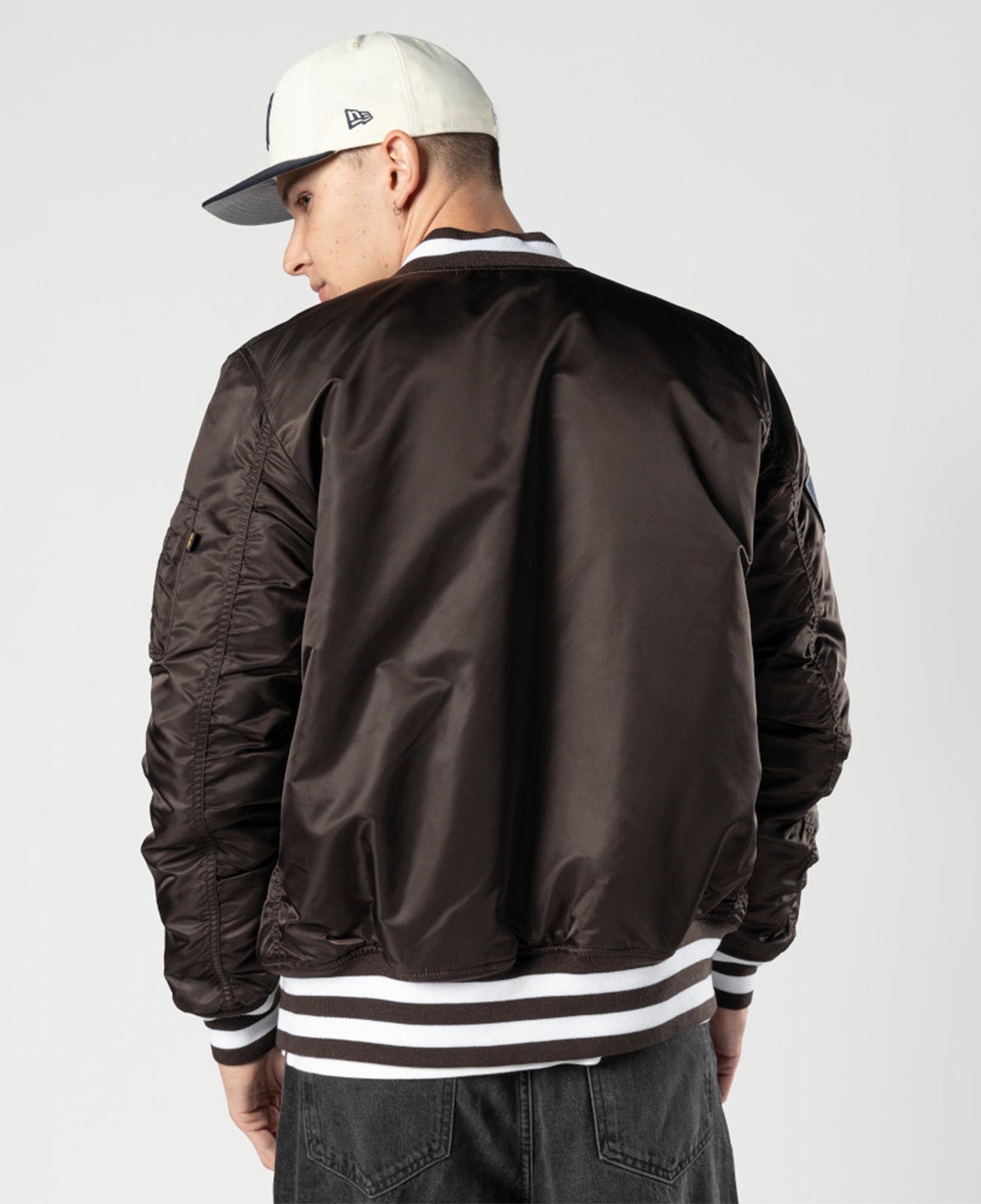 Alpha Industries x New Era New York Yankees MA-1 Bomber Erkek Kahverengi Mont