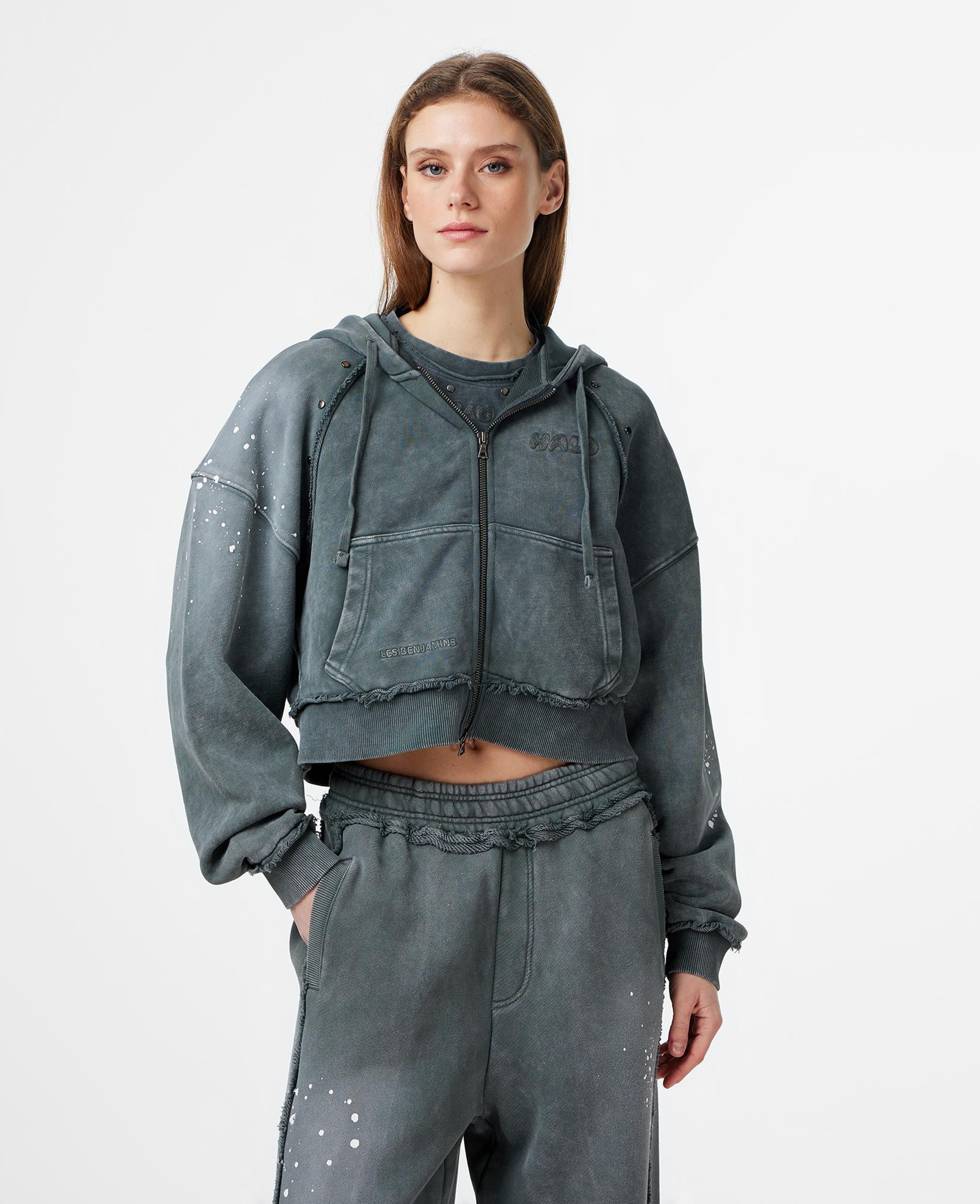 Les Benjamins Regular Fit Kadın Gri Sweatshirt