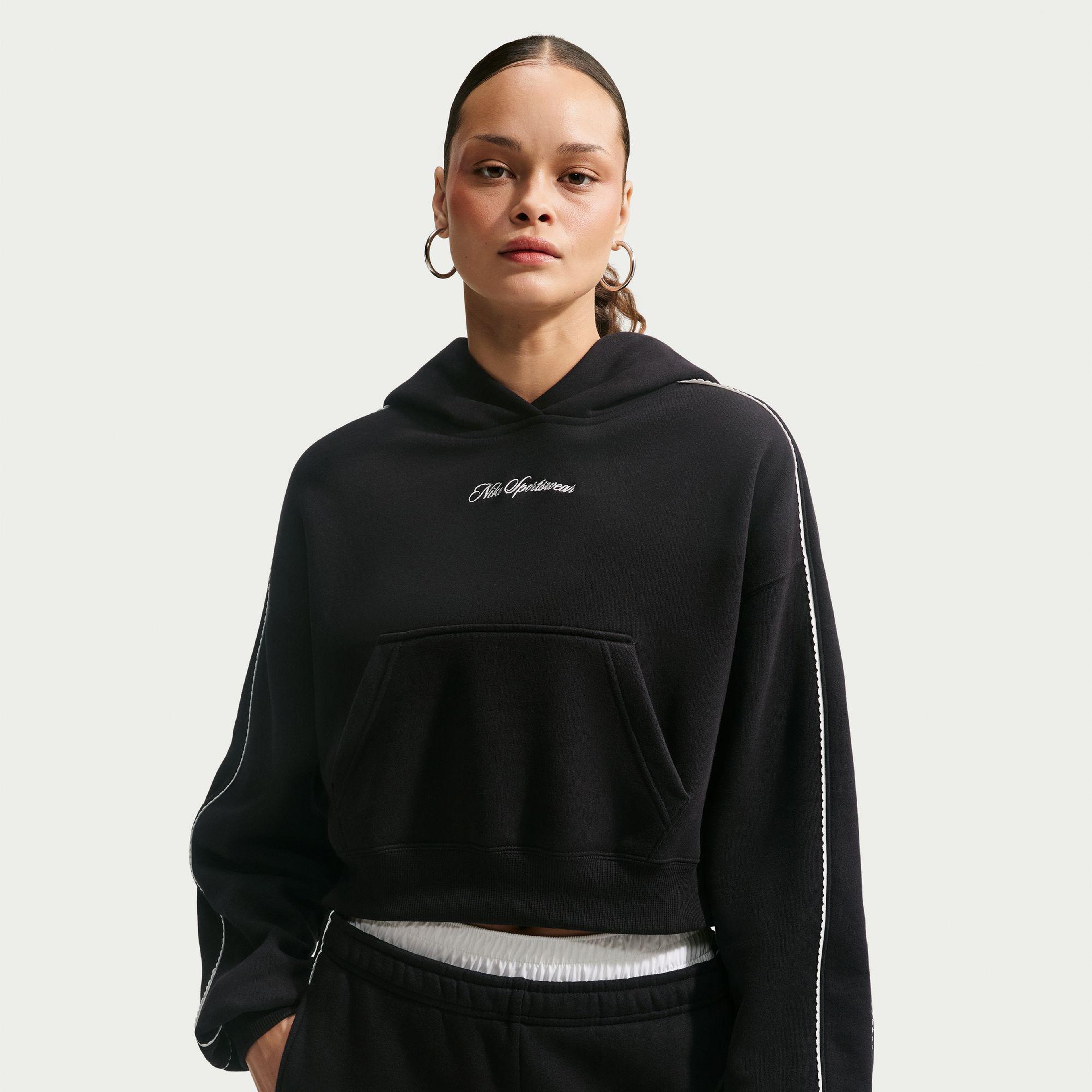 Nike Studio Fleece Kadın Siyah Hoodie