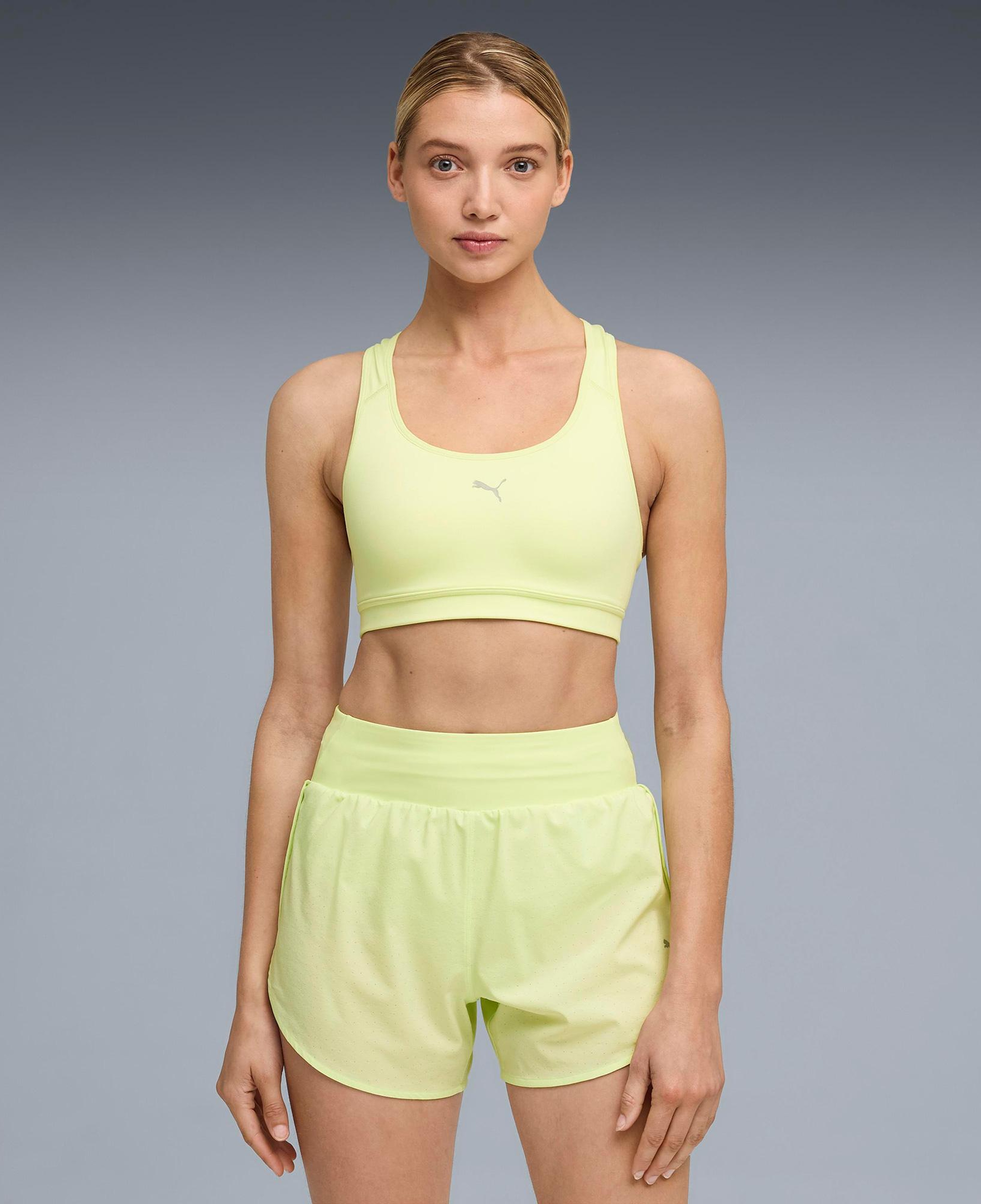 Puma 4Keeps Run Mid Kadın Gri Koşu Bra