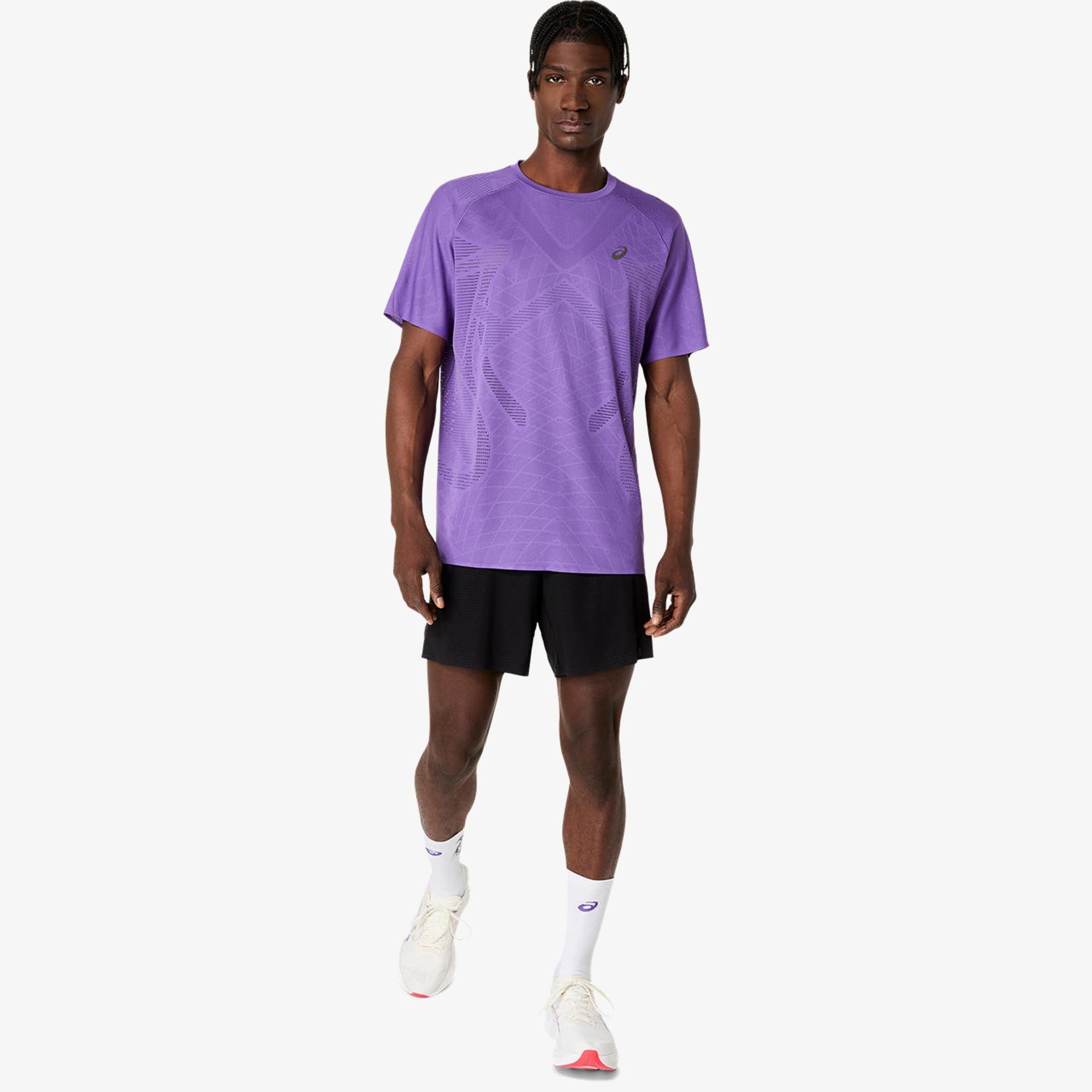 Asics Metarun Ss Top Erkek Krem T-Shirt