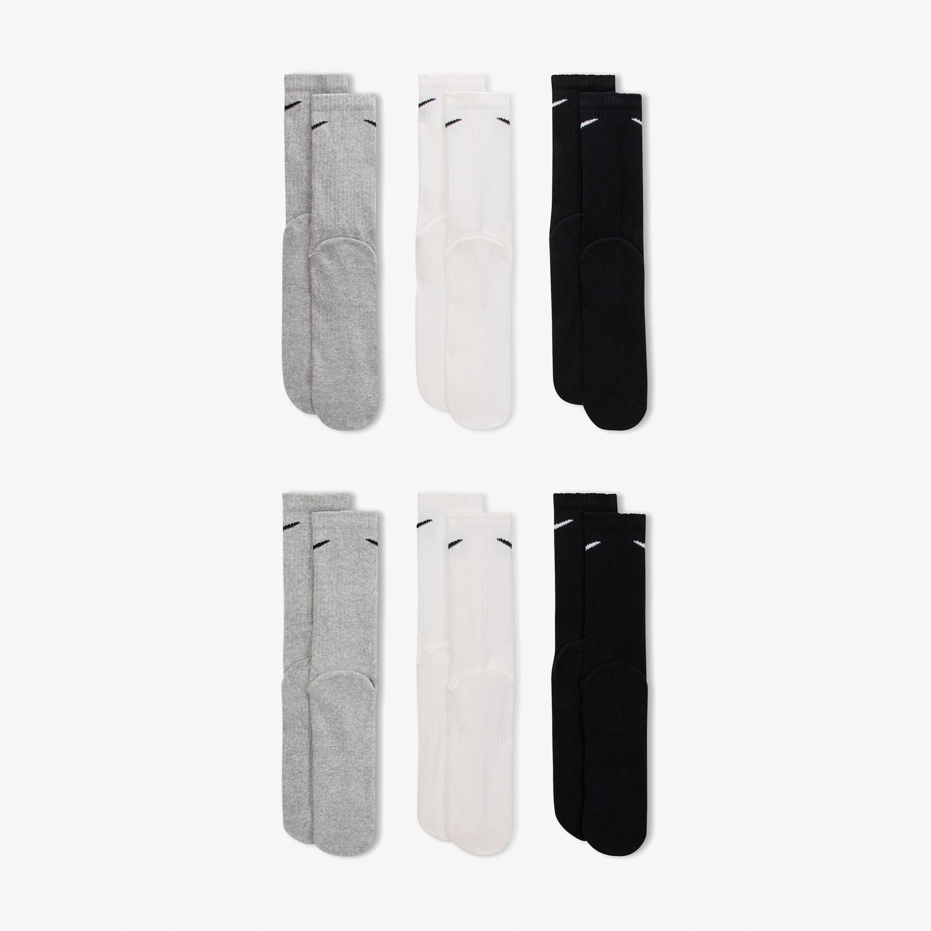 Nike Everyday Cushioned 6'lı Kadın Renkli Çorap