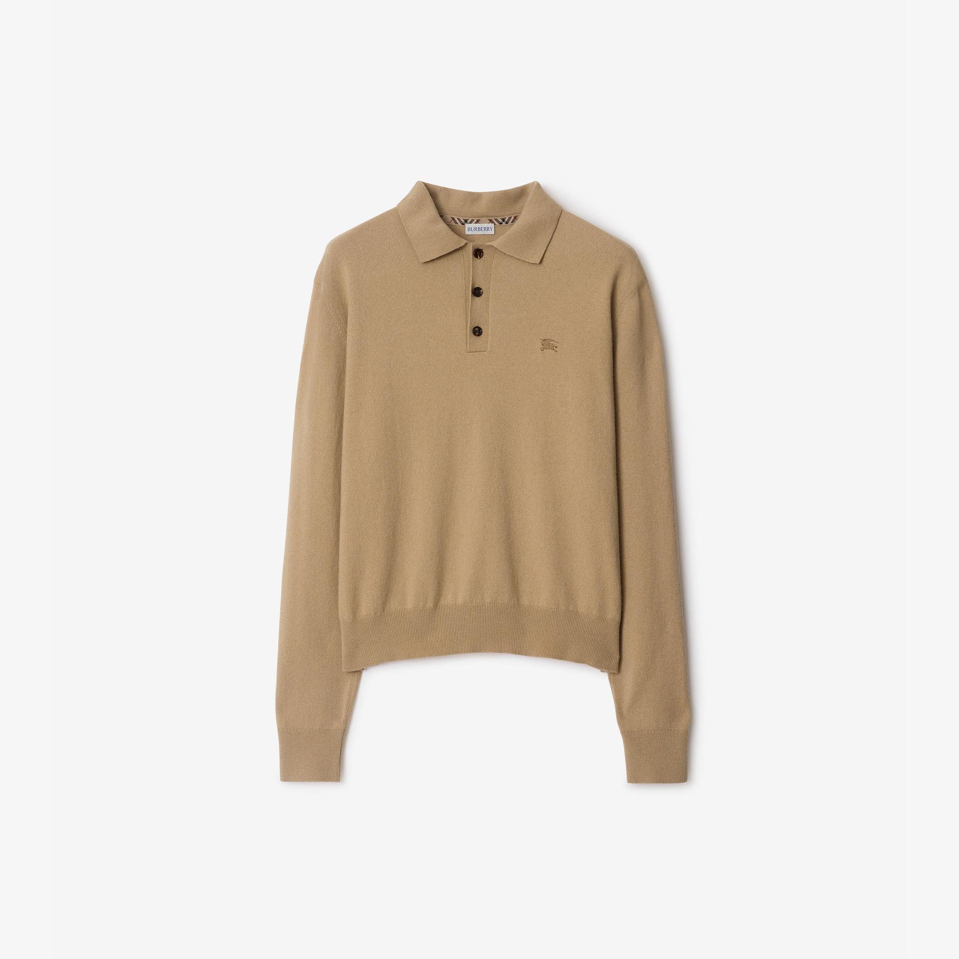 Burberry Cashmere Blend Erkek Bej Uzun Kollu Triko
