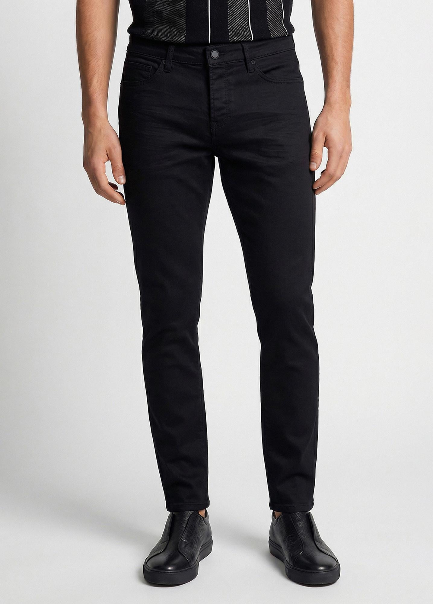 Network Erkek Siyah Kaplama Denim Pantolon