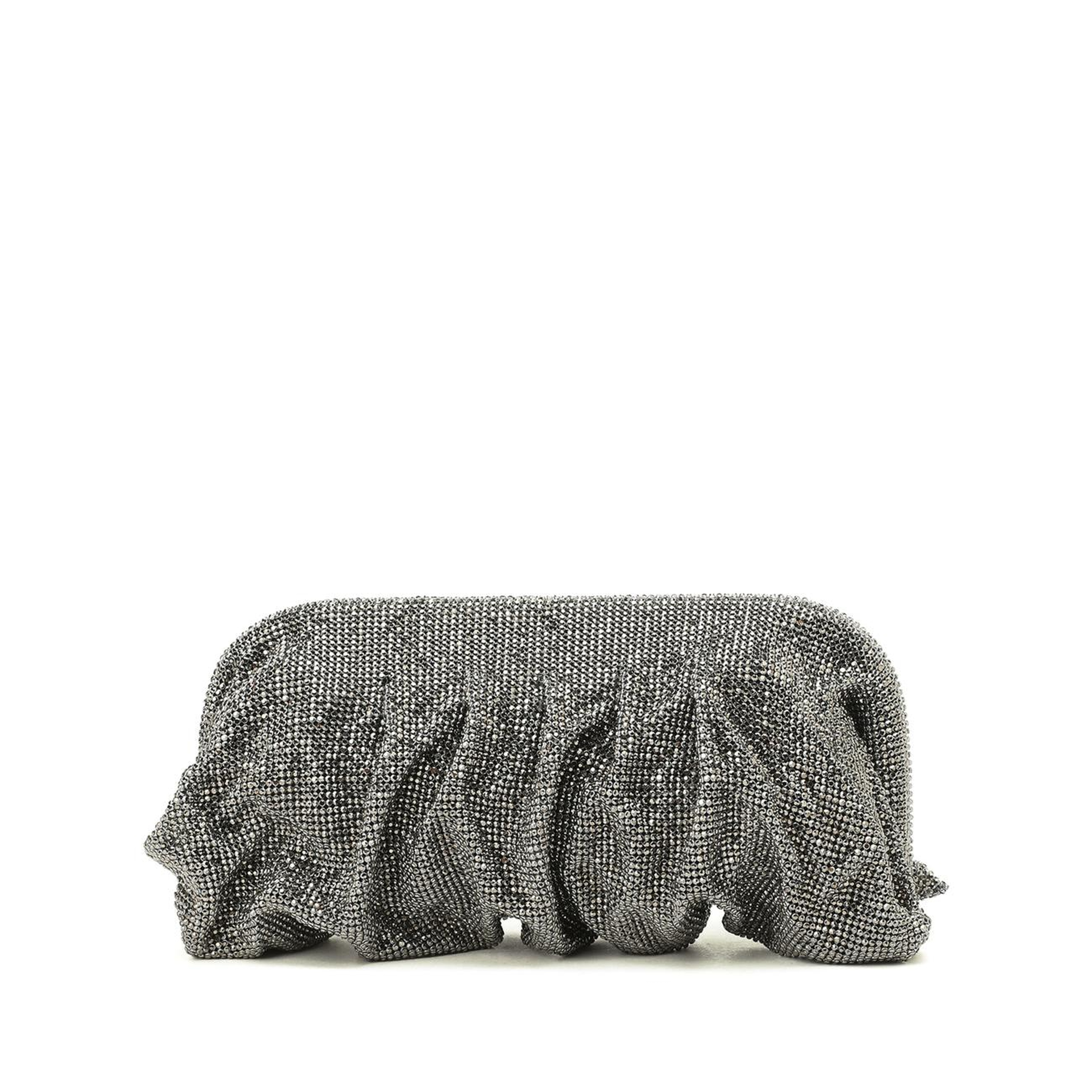 Network Kadın Platin Taşlı Clutch