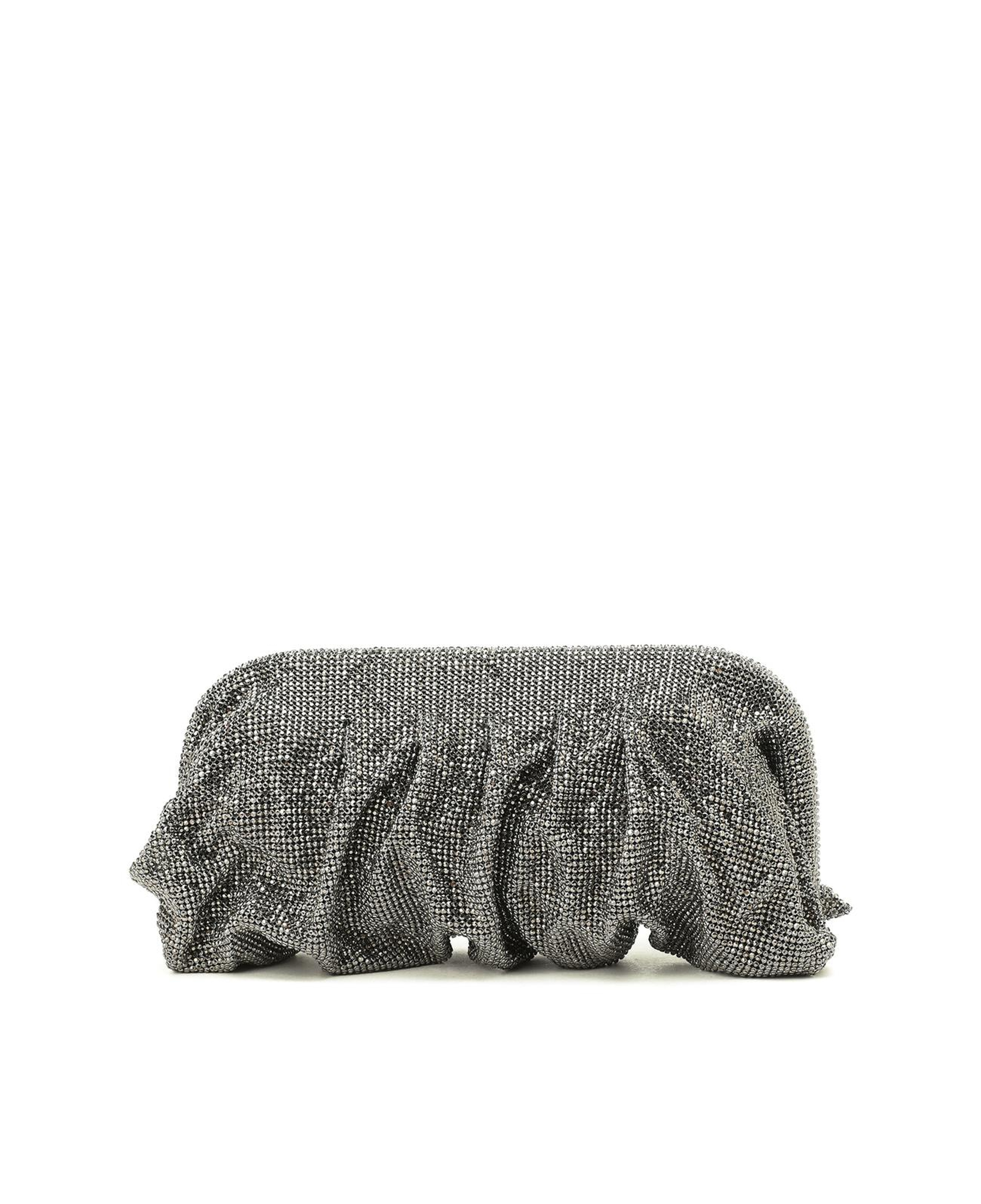 Network Kadın Platin Taşlı Clutch
