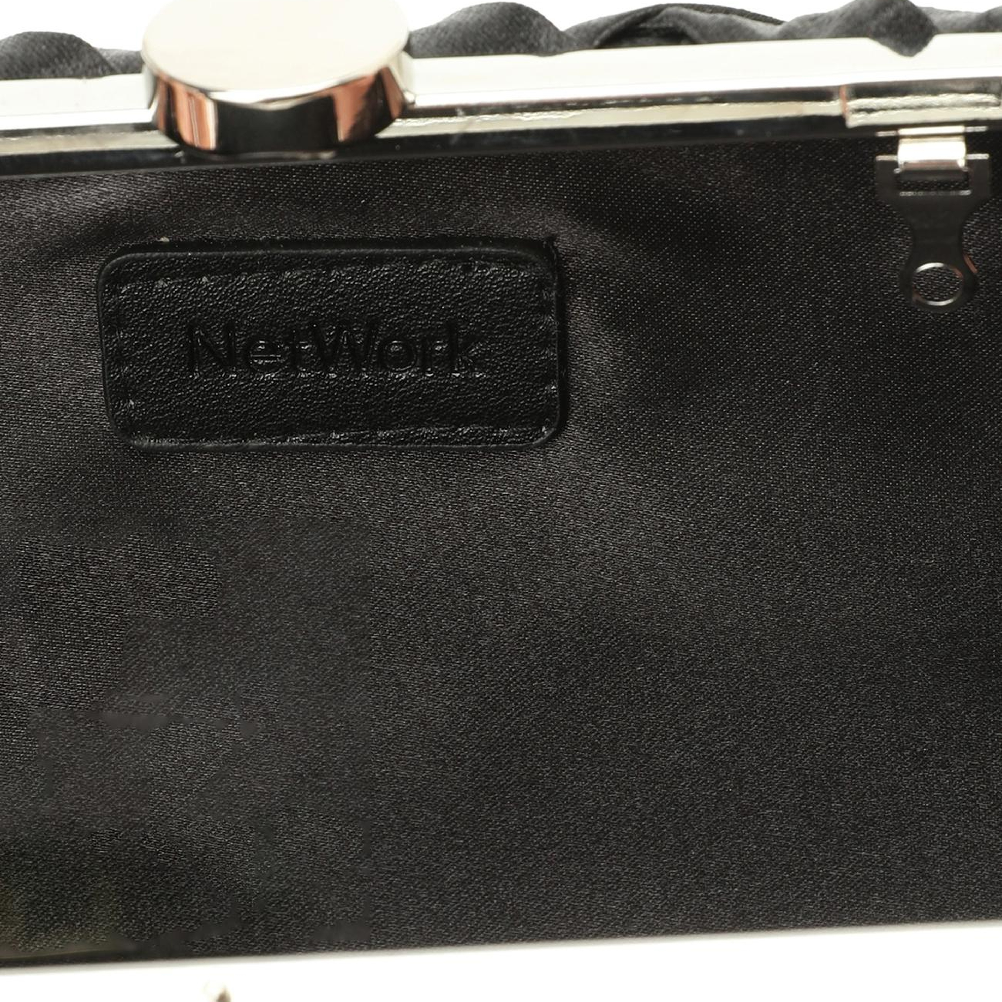 Network Kadın Siyah Örgü Detaylı Clutch