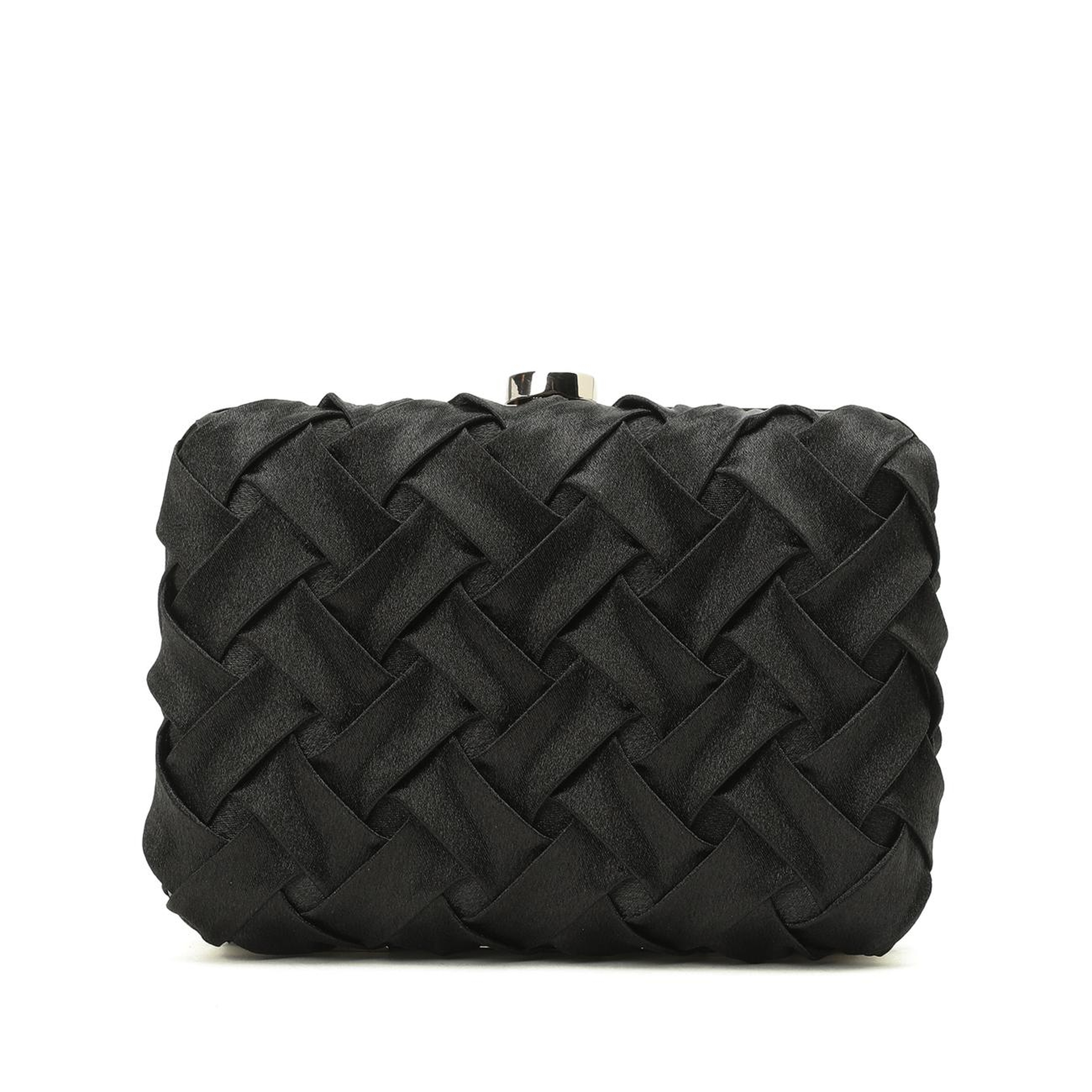Network Kadın Siyah Örgü Detaylı Clutch