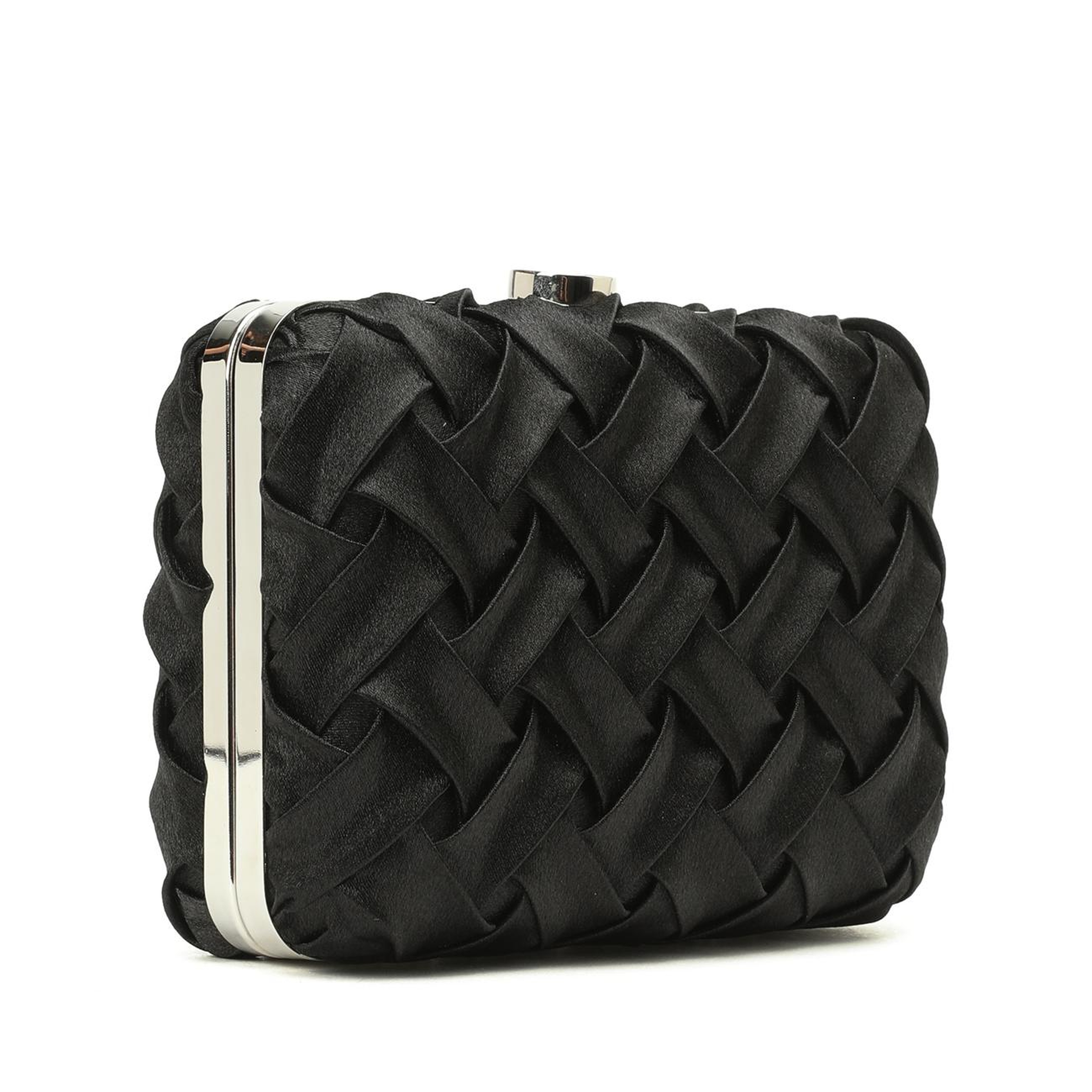 Network Kadın Siyah Örgü Detaylı Clutch
