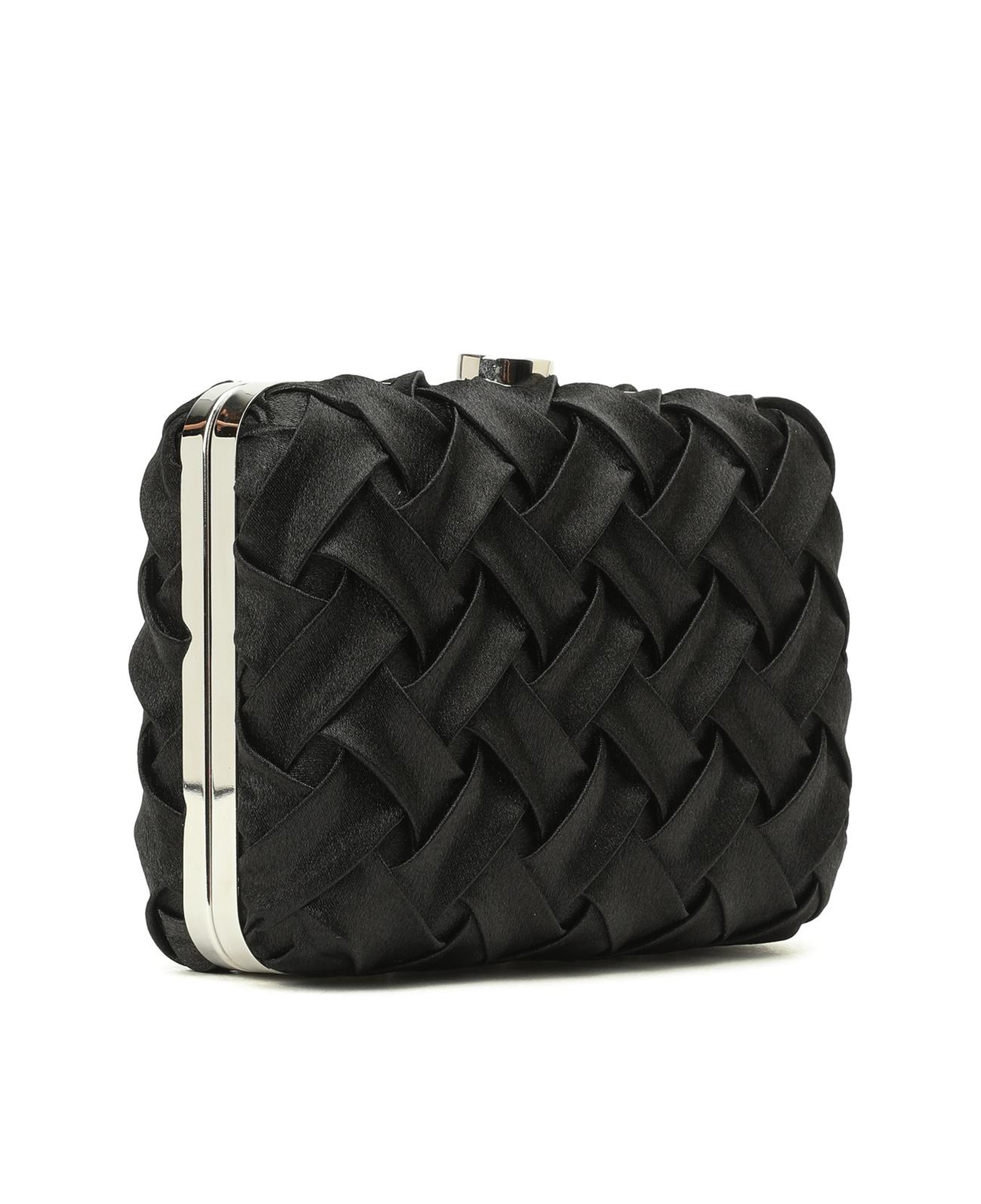 Network Kadın Siyah Örgü Detaylı Clutch