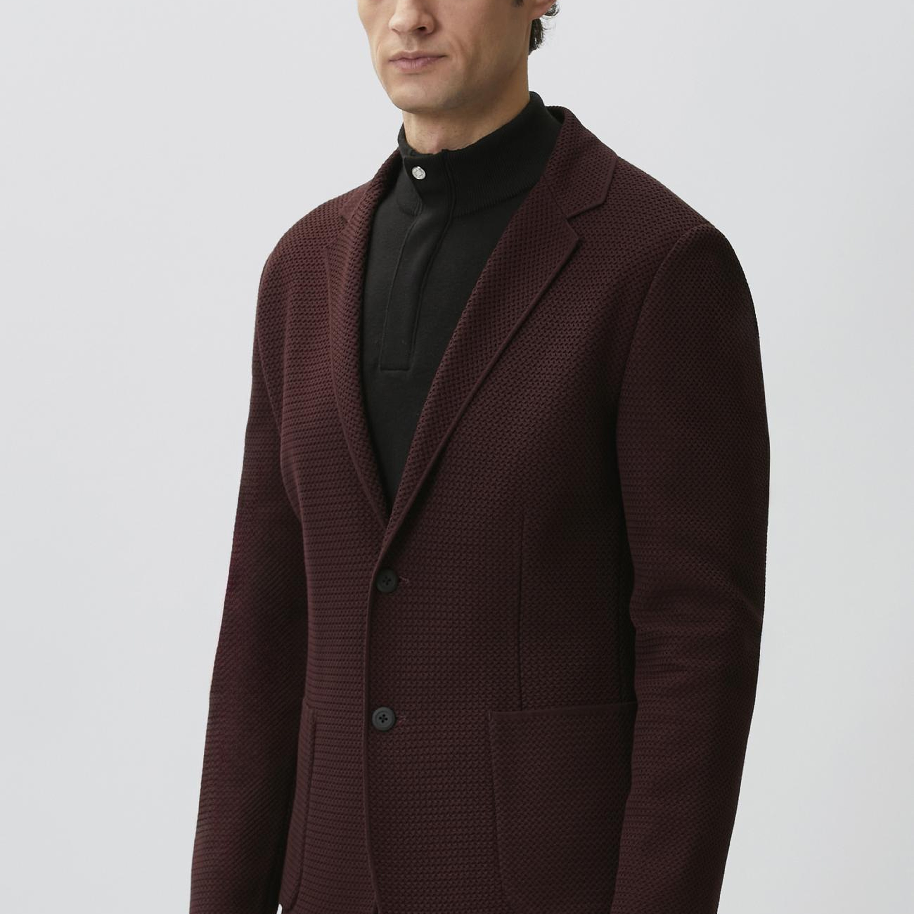 Network Erkek Bordo Triko Ceket