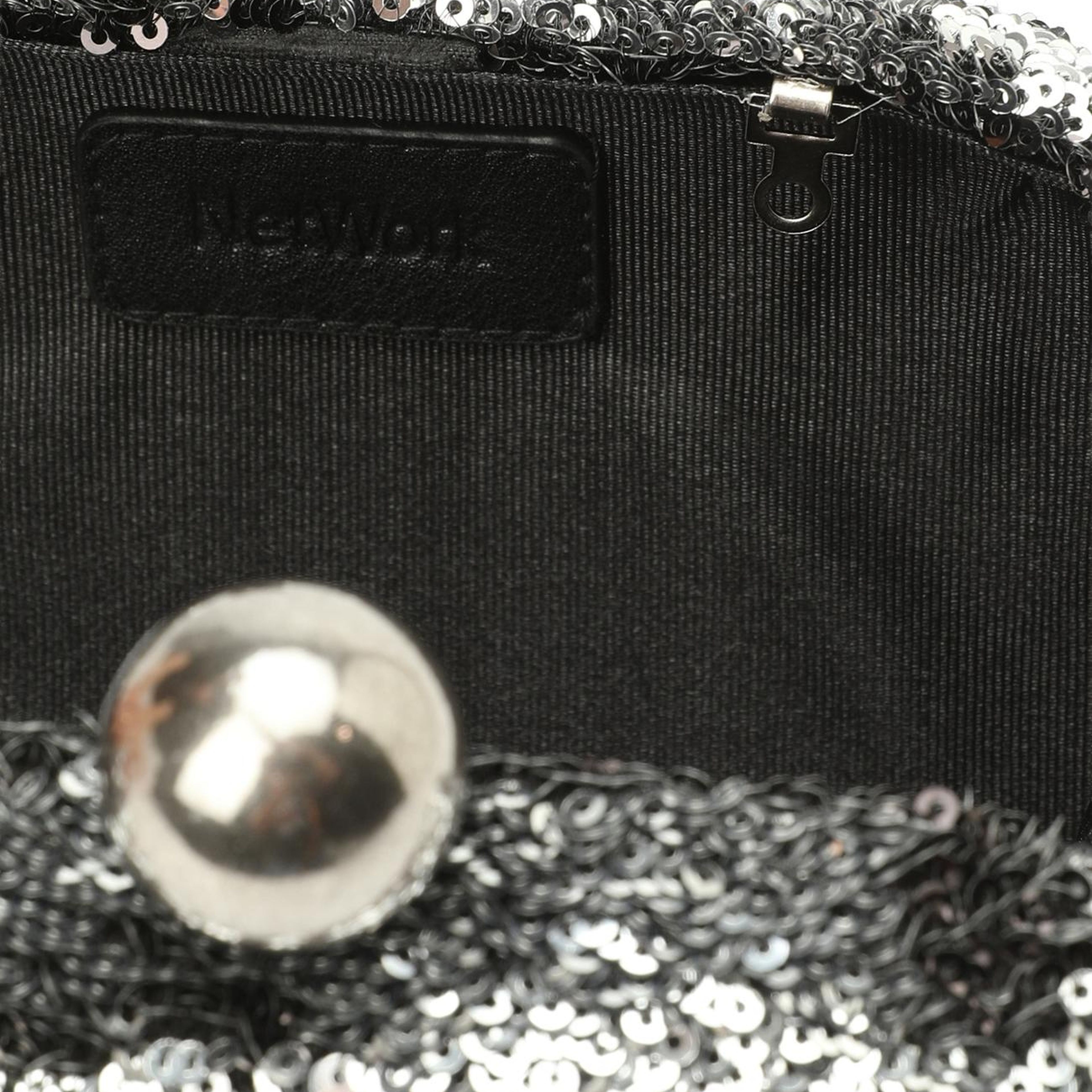 Network Kadın Platin Pullu Clutch