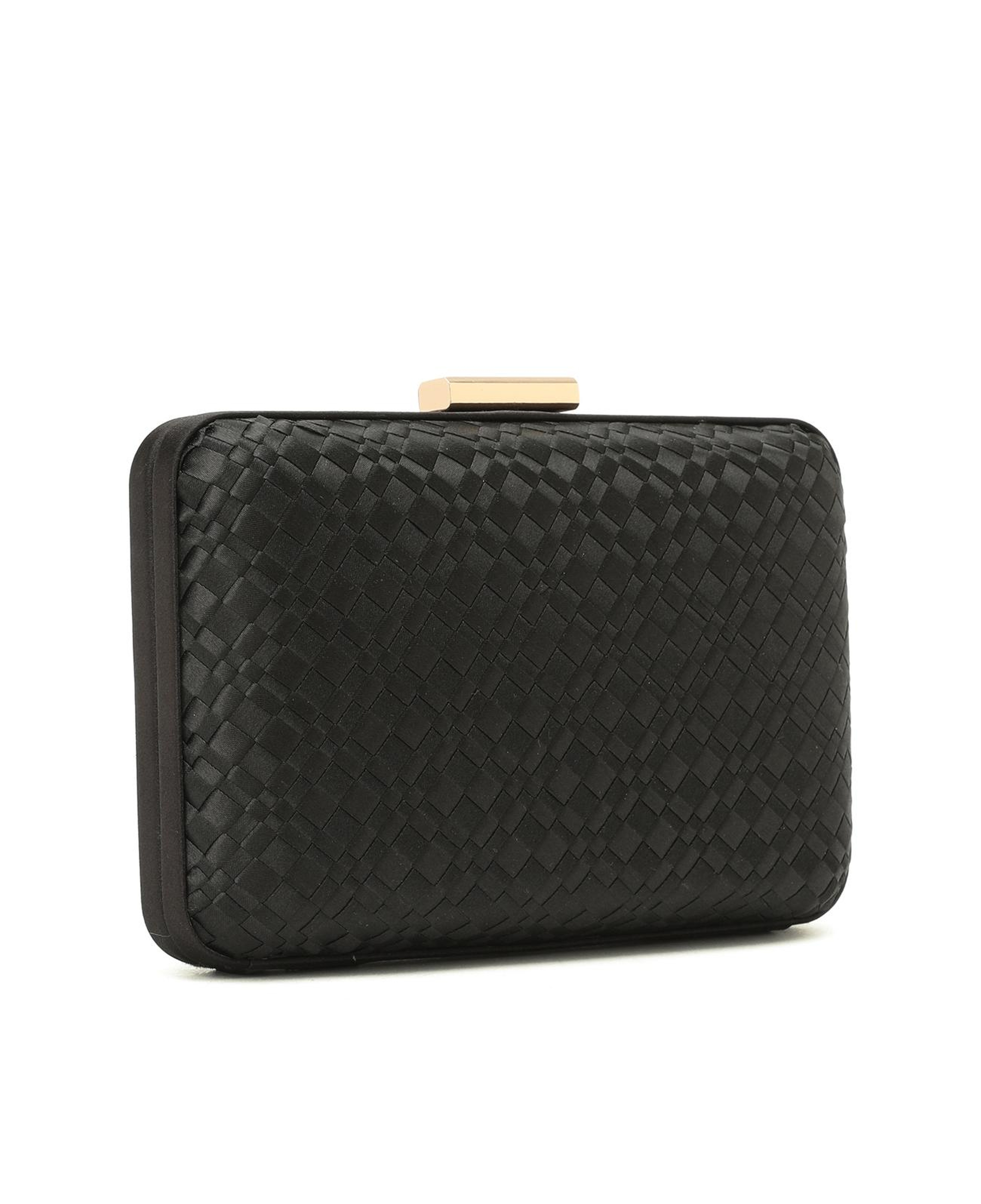 Network Kadın Siyah Desenli Clutch