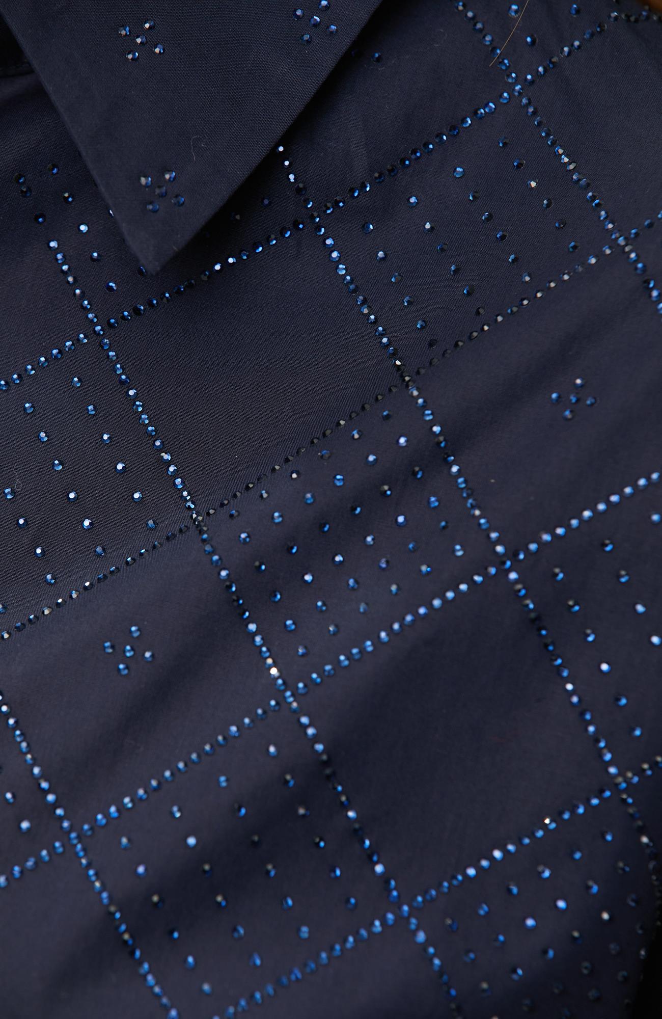 Network Kadın Lacivert Taş Baskılı Gömlek