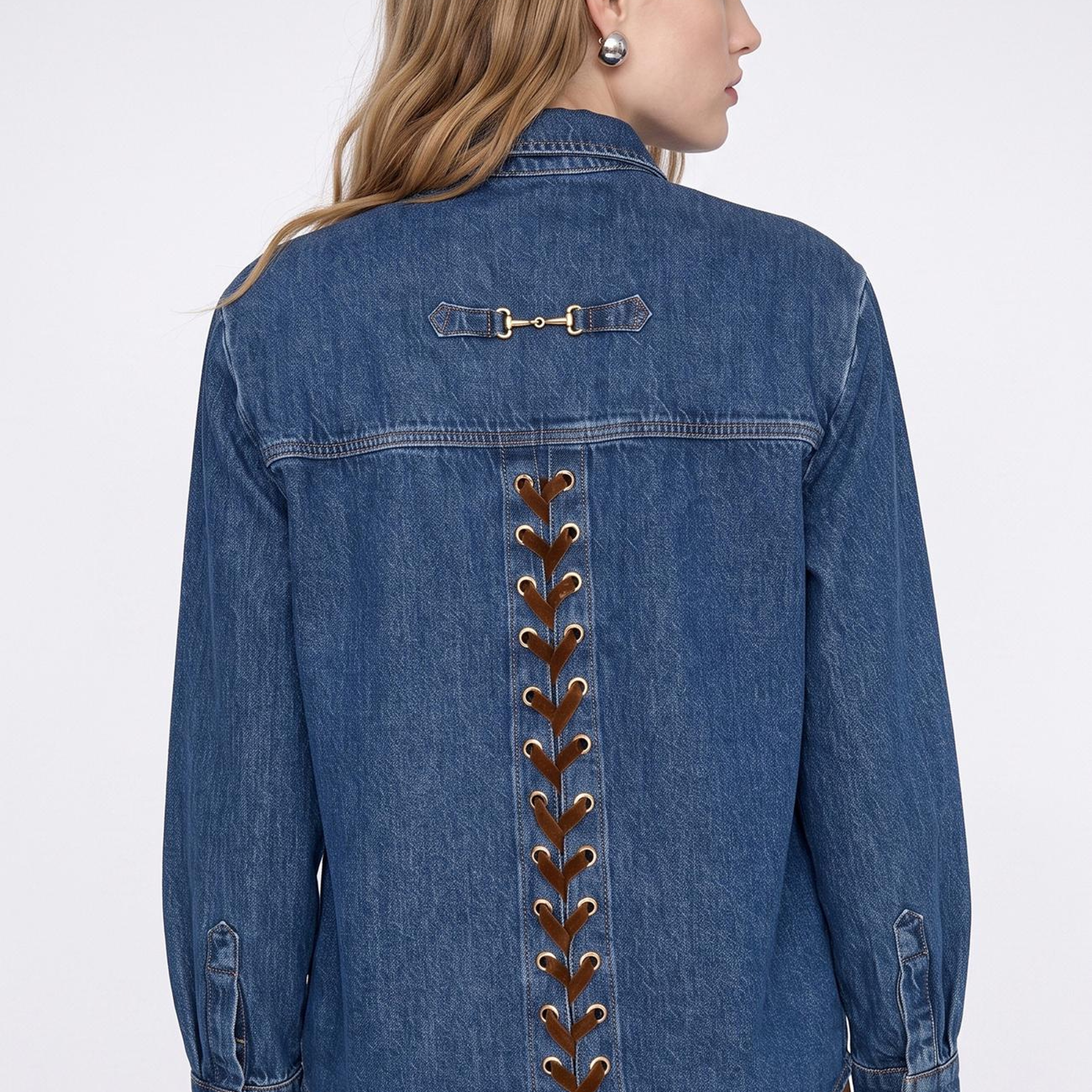 Network Kadın İndigo Denim Ceket