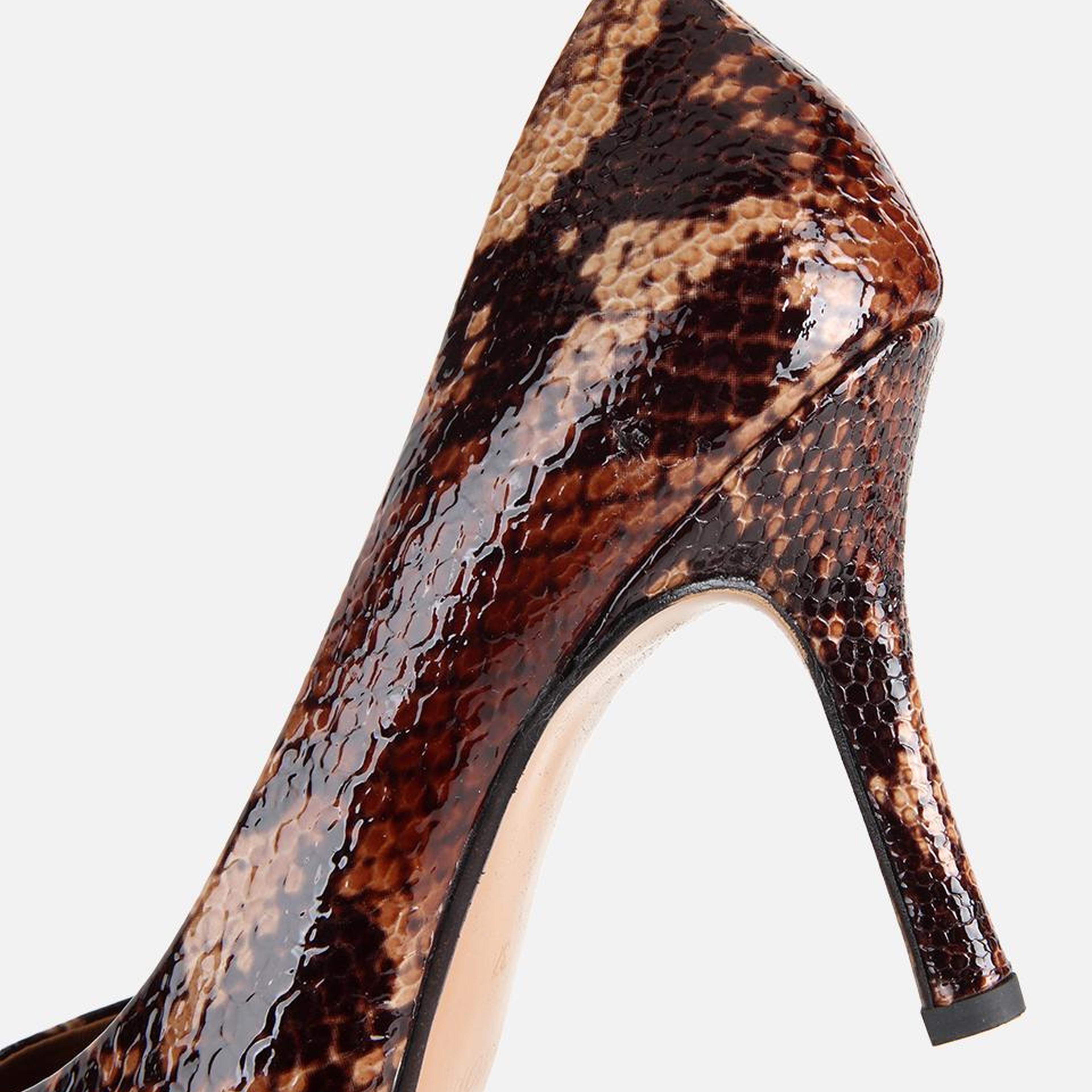 Kadın Deri Kahverengi İnce Topuklu Stiletto