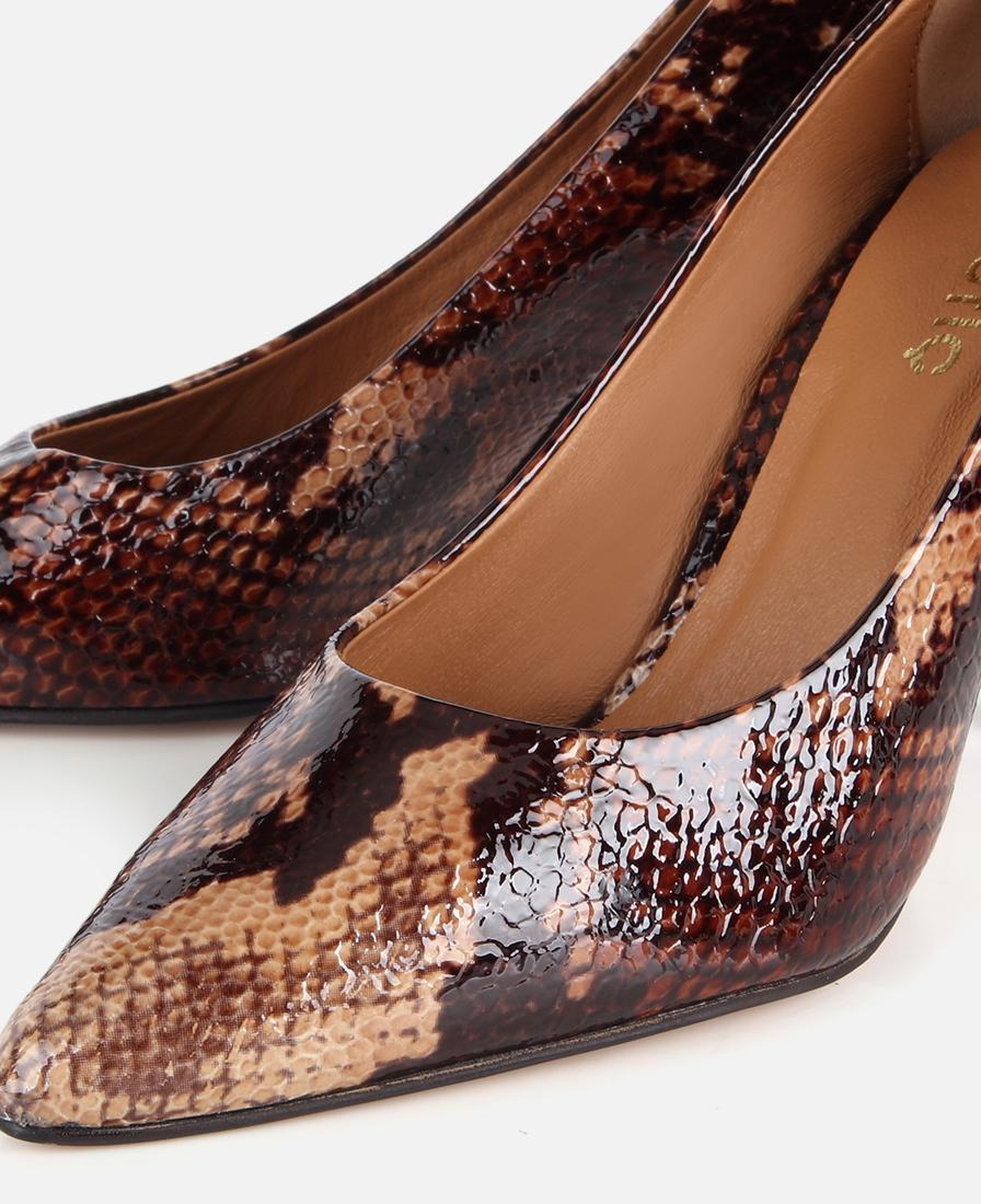Kadın Deri Kahverengi İnce Topuklu Stiletto